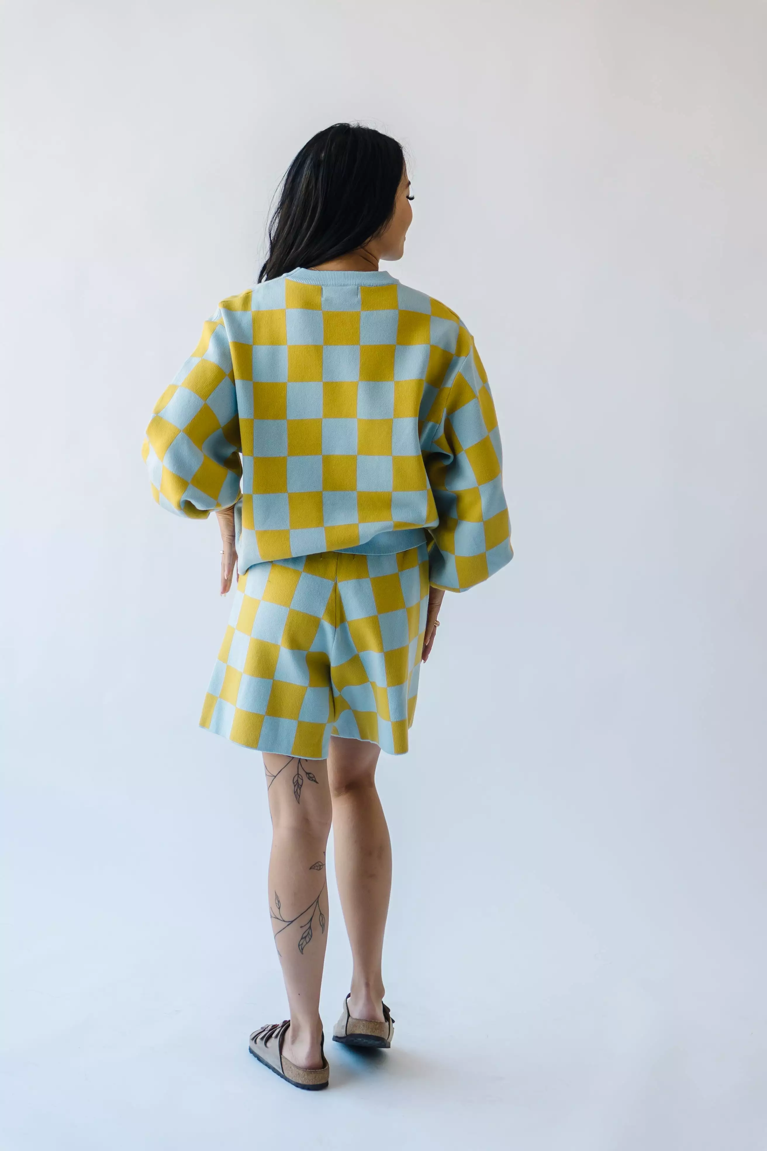 Blue + Yellow Roanoke Checkered Shorts