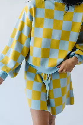 Blue + Yellow Roanoke Checkered Shorts