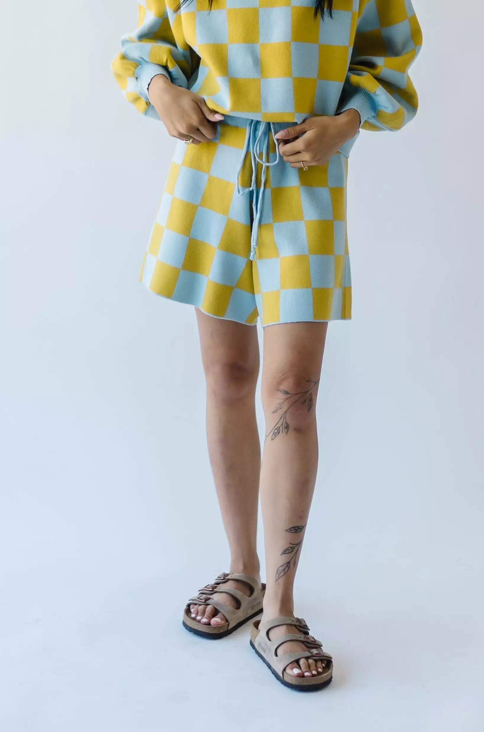 Blue + Yellow Roanoke Checkered Shorts