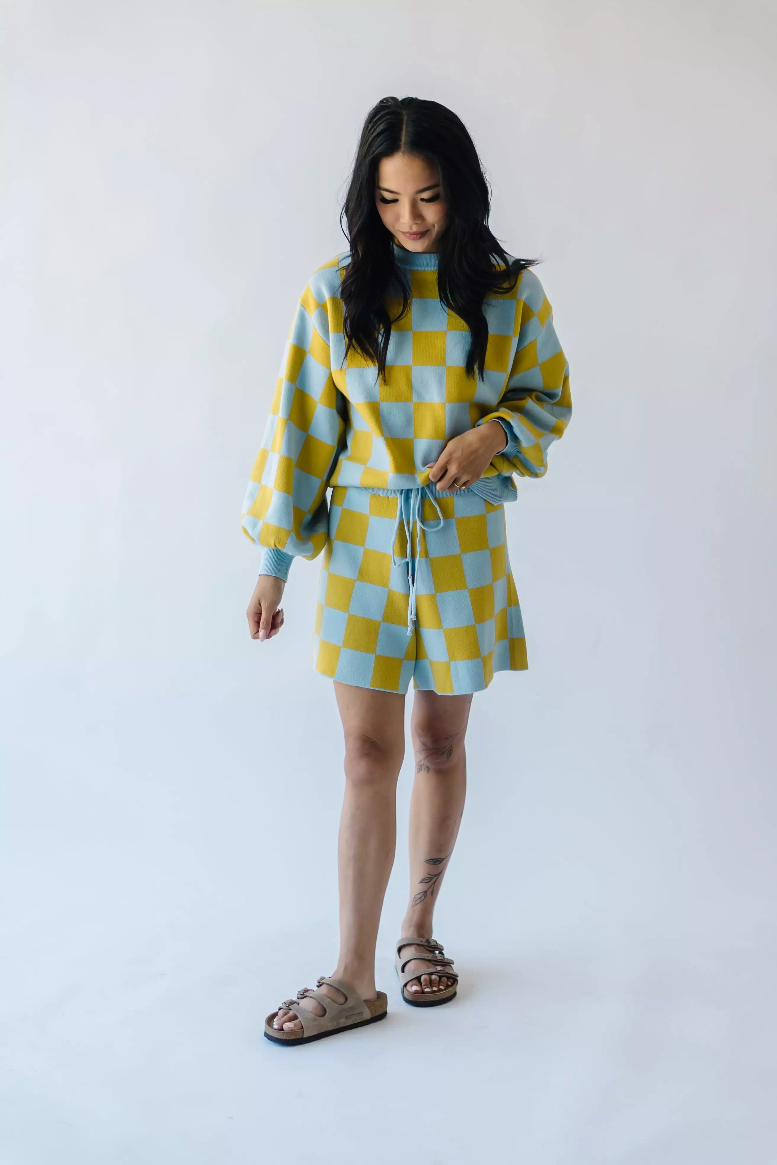 Blue + Yellow Roanoke Checkered Shorts