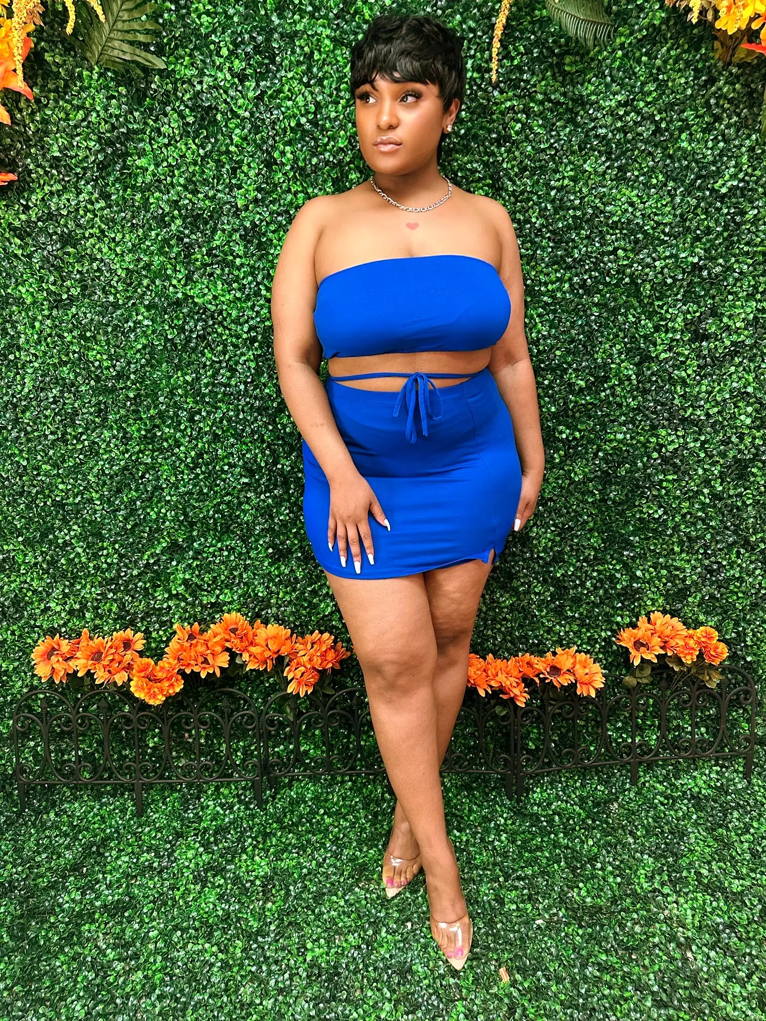 Blue Jada 2 Piece Skirt Set