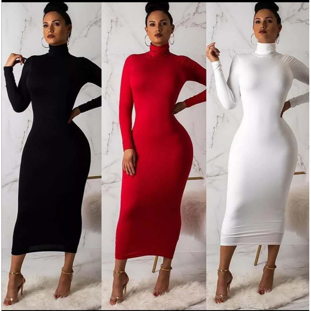 Bodycon Dress with Long Sleeves