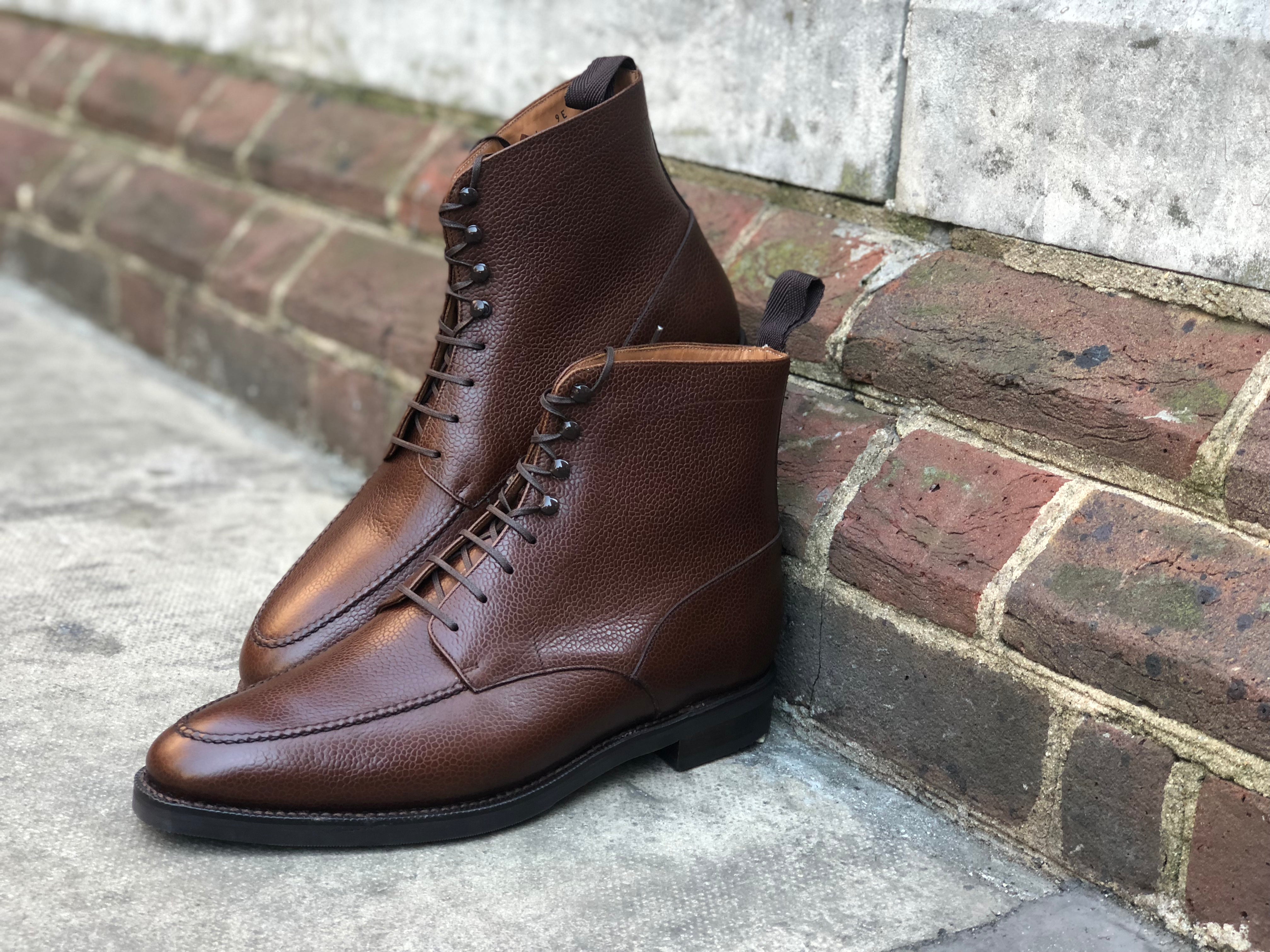 Bremerton MTO shoes with Brown Country Calf leather and TMG Last, featuring a Double City Rubber Sole.