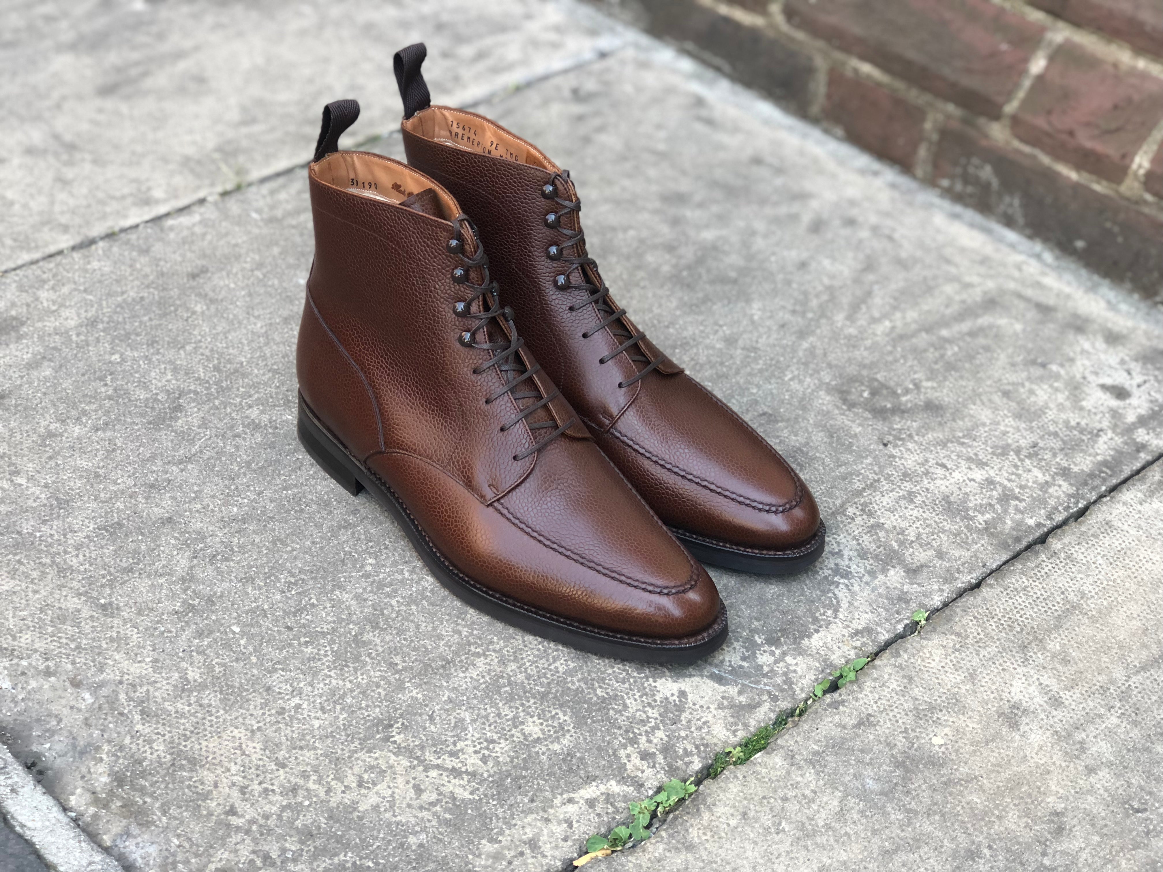 Bremerton MTO shoes with Brown Country Calf leather and TMG Last, featuring a Double City Rubber Sole.