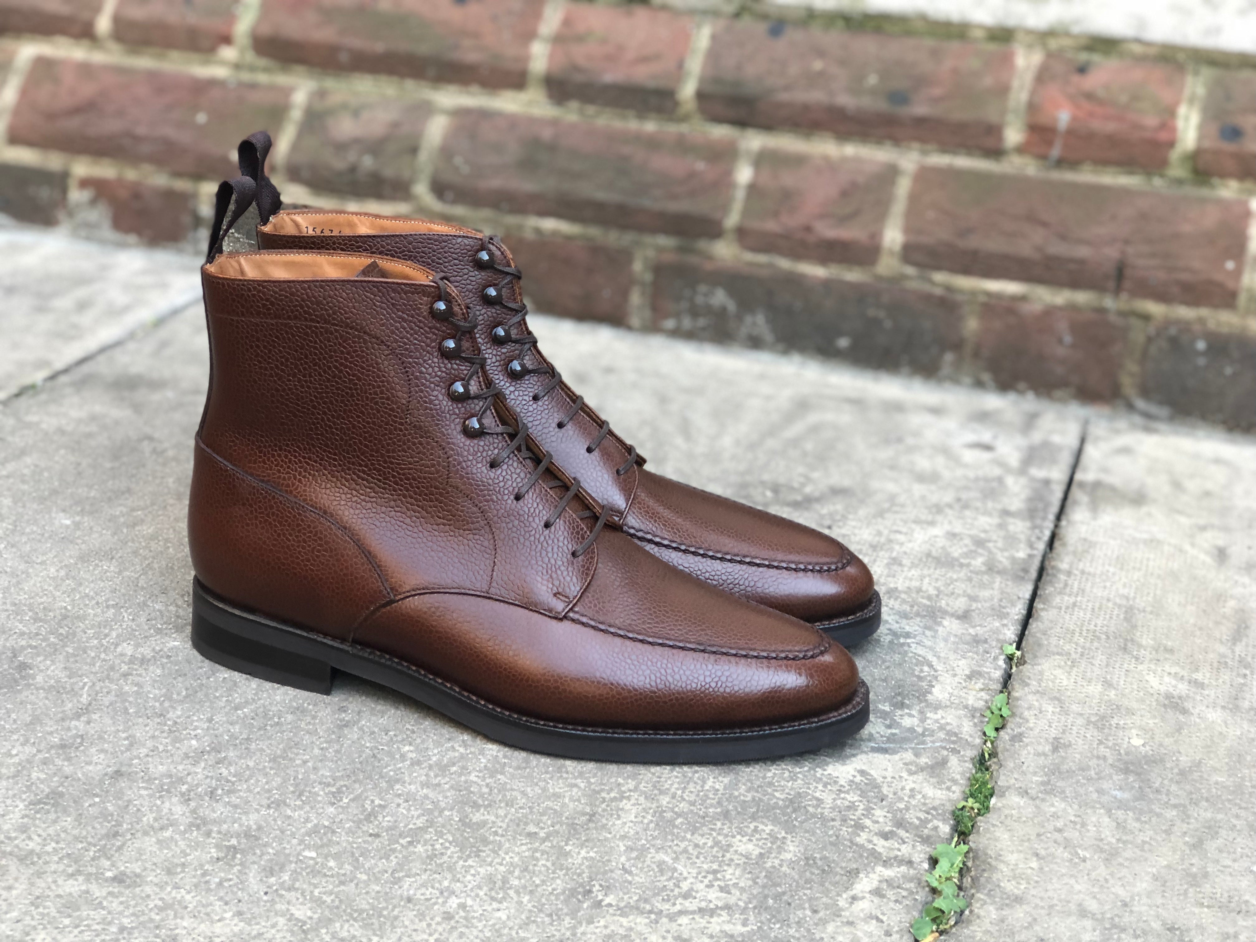 Bremerton MTO shoes with Brown Country Calf leather and TMG Last, featuring a Double City Rubber Sole.