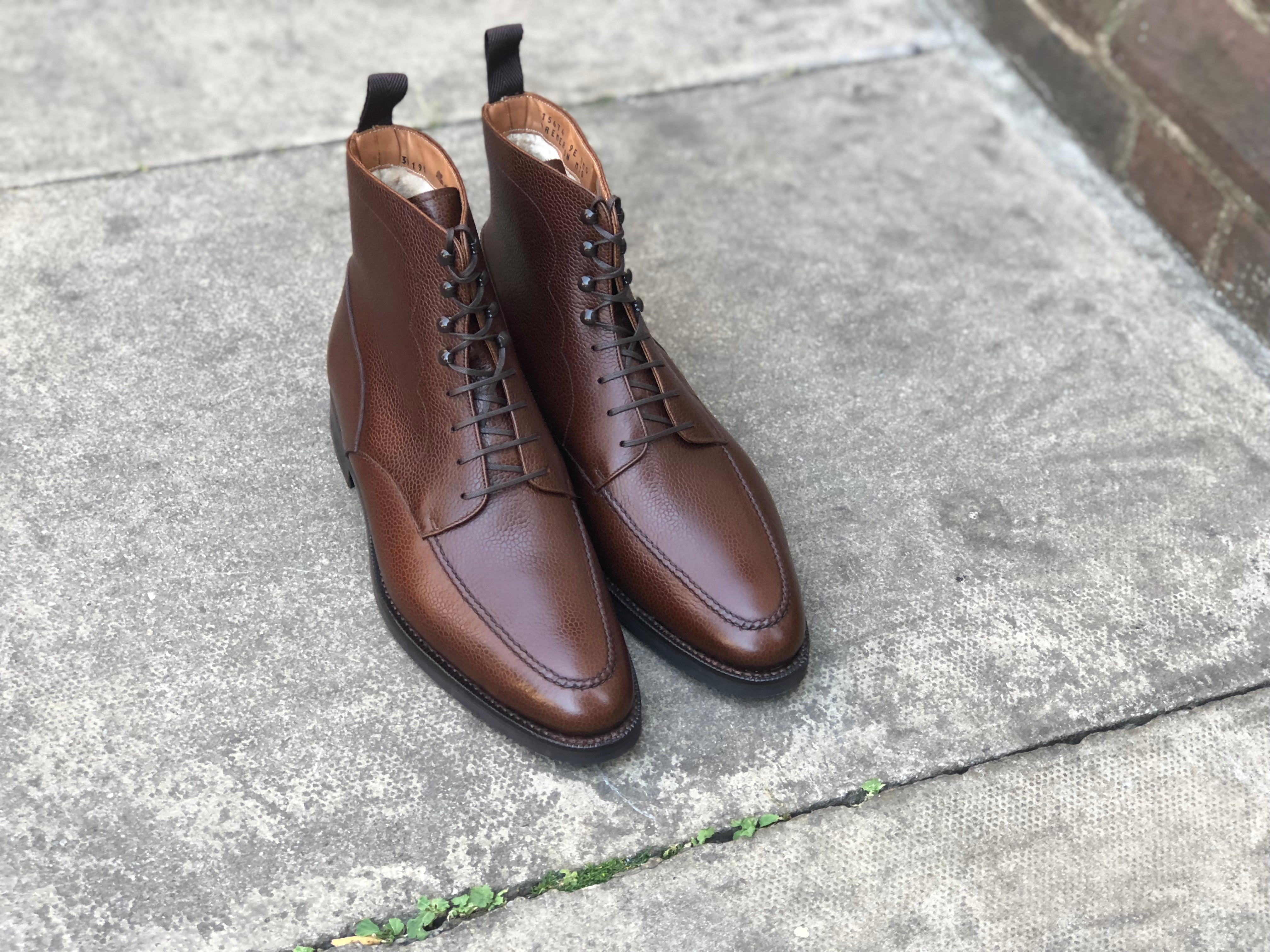 Bremerton MTO shoes with Brown Country Calf leather and TMG Last, featuring a Double City Rubber Sole.