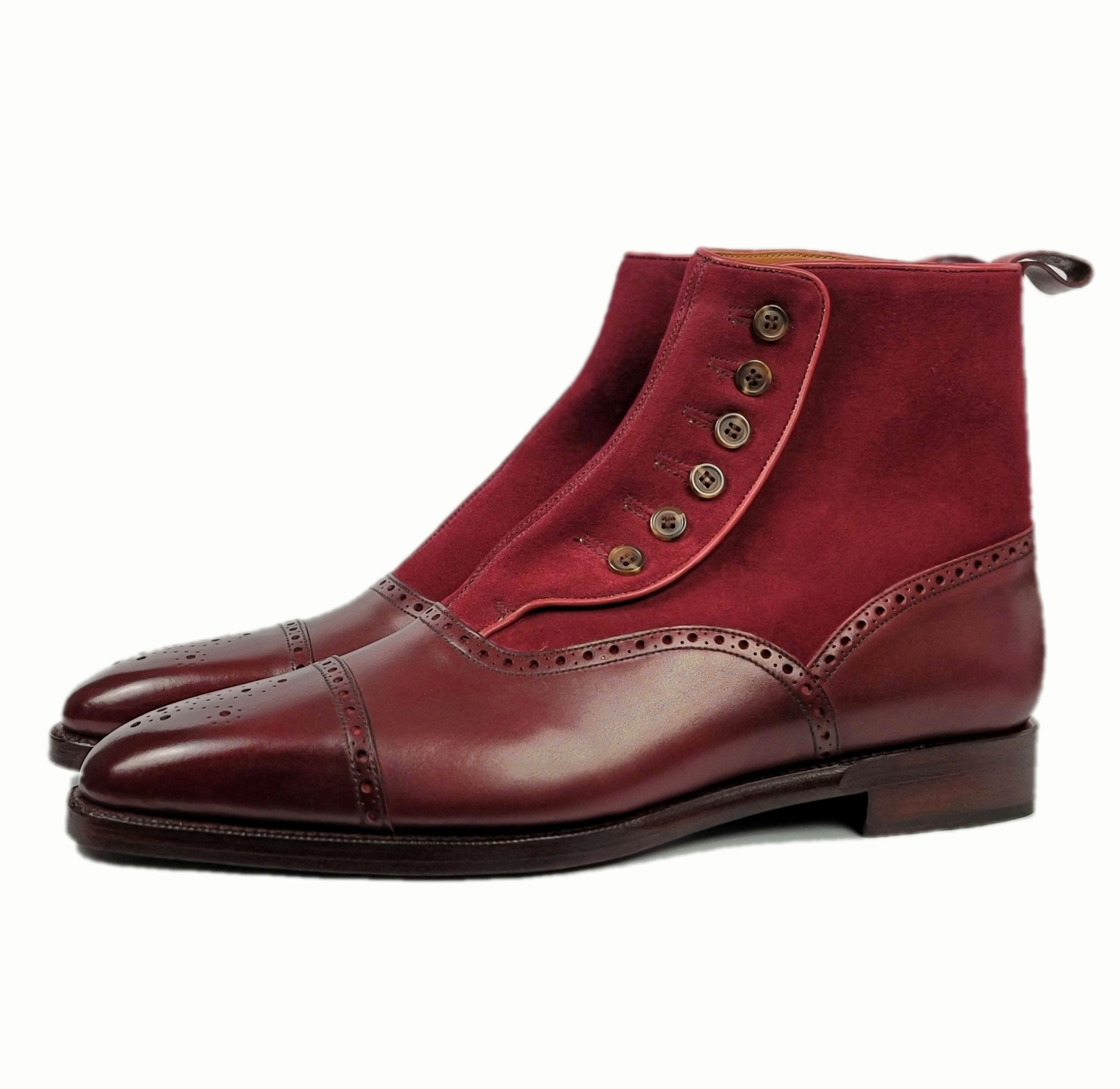 Broadview - MTO - Burgundy Calf/Burgundy Suede - TMG Last - Single Leather Sole (Google SEO: Broadview MTO Burgundy Calf Burgund