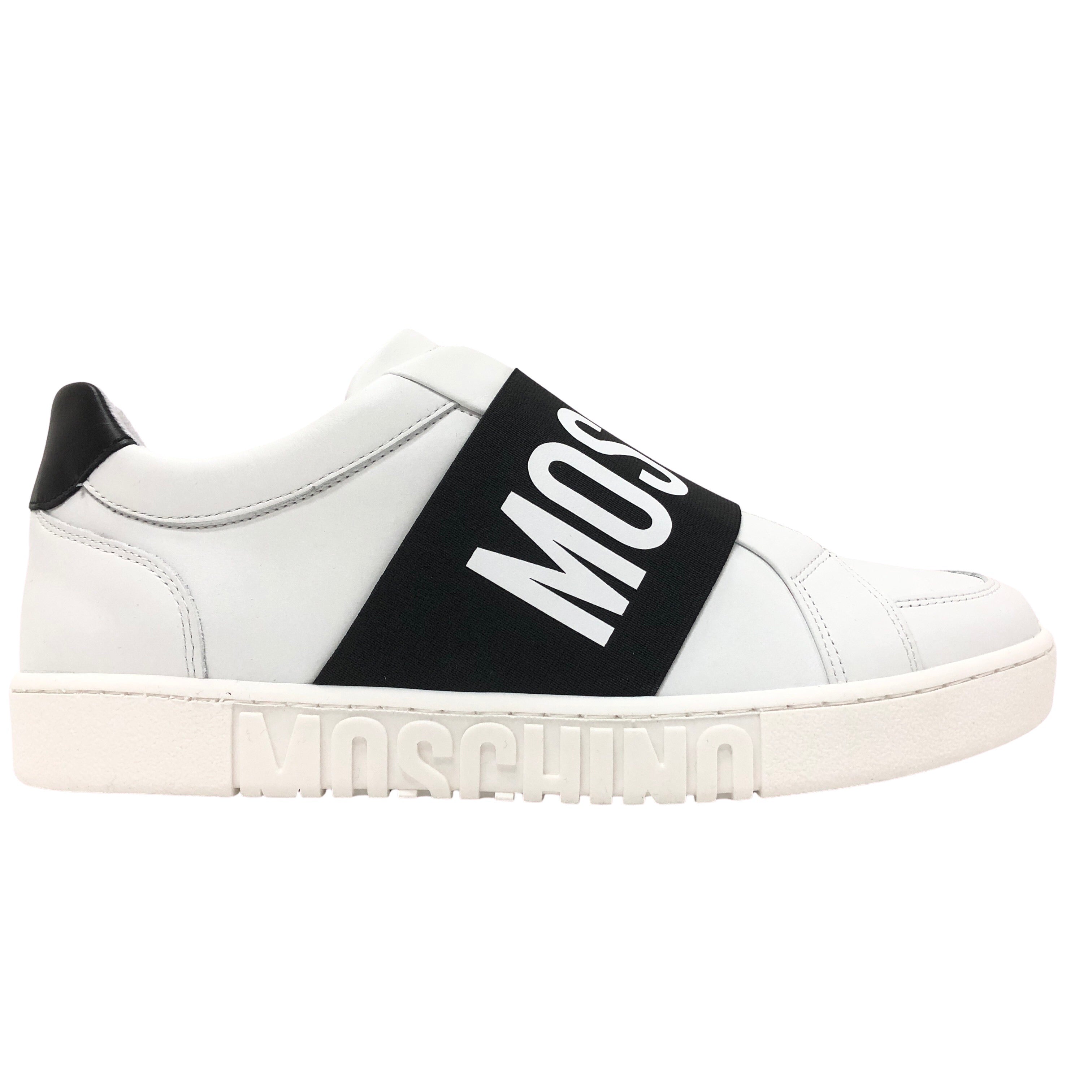 Calfskin Strap Sneaker - White