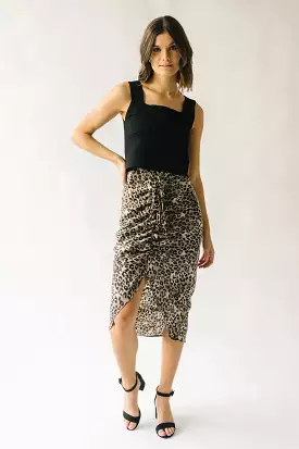 Camden Leopard Ruched Skirt