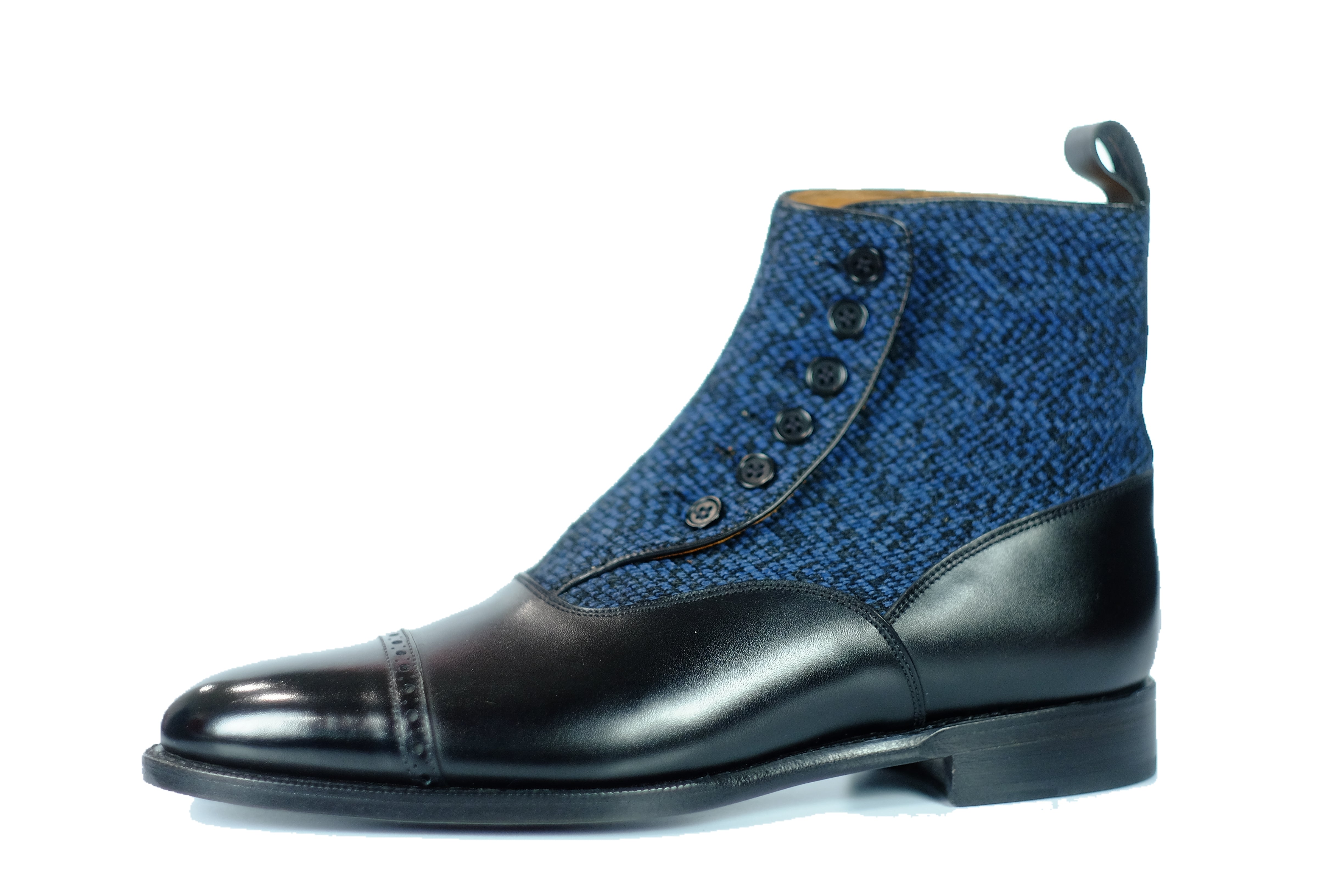 Carkeek MTO Black Calf Blue Poulsbo TMG Last Single Leather Sole