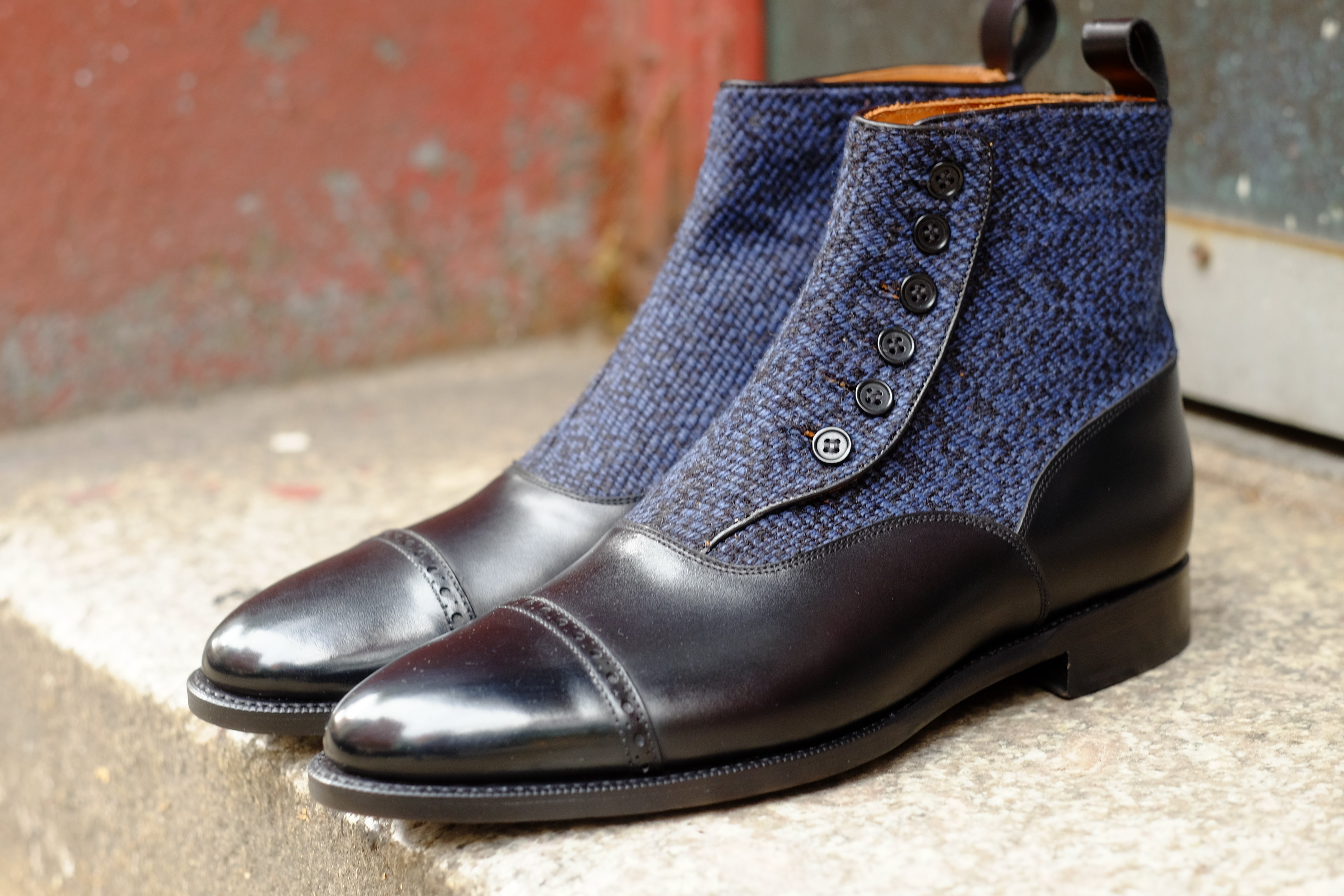 Carkeek MTO Black Calf Blue Poulsbo TMG Last Single Leather Sole