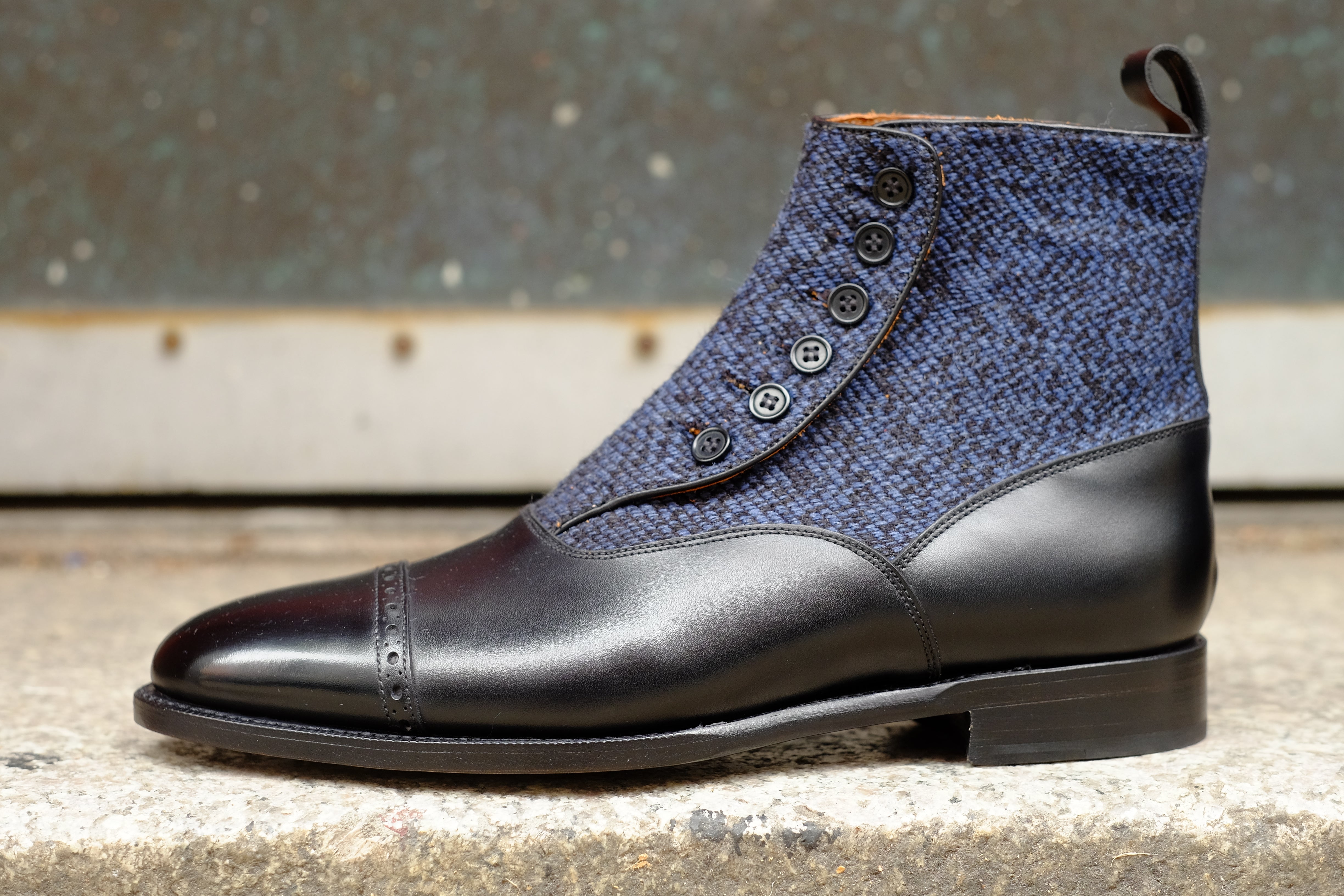 Carkeek MTO Black Calf Blue Poulsbo TMG Last Single Leather Sole