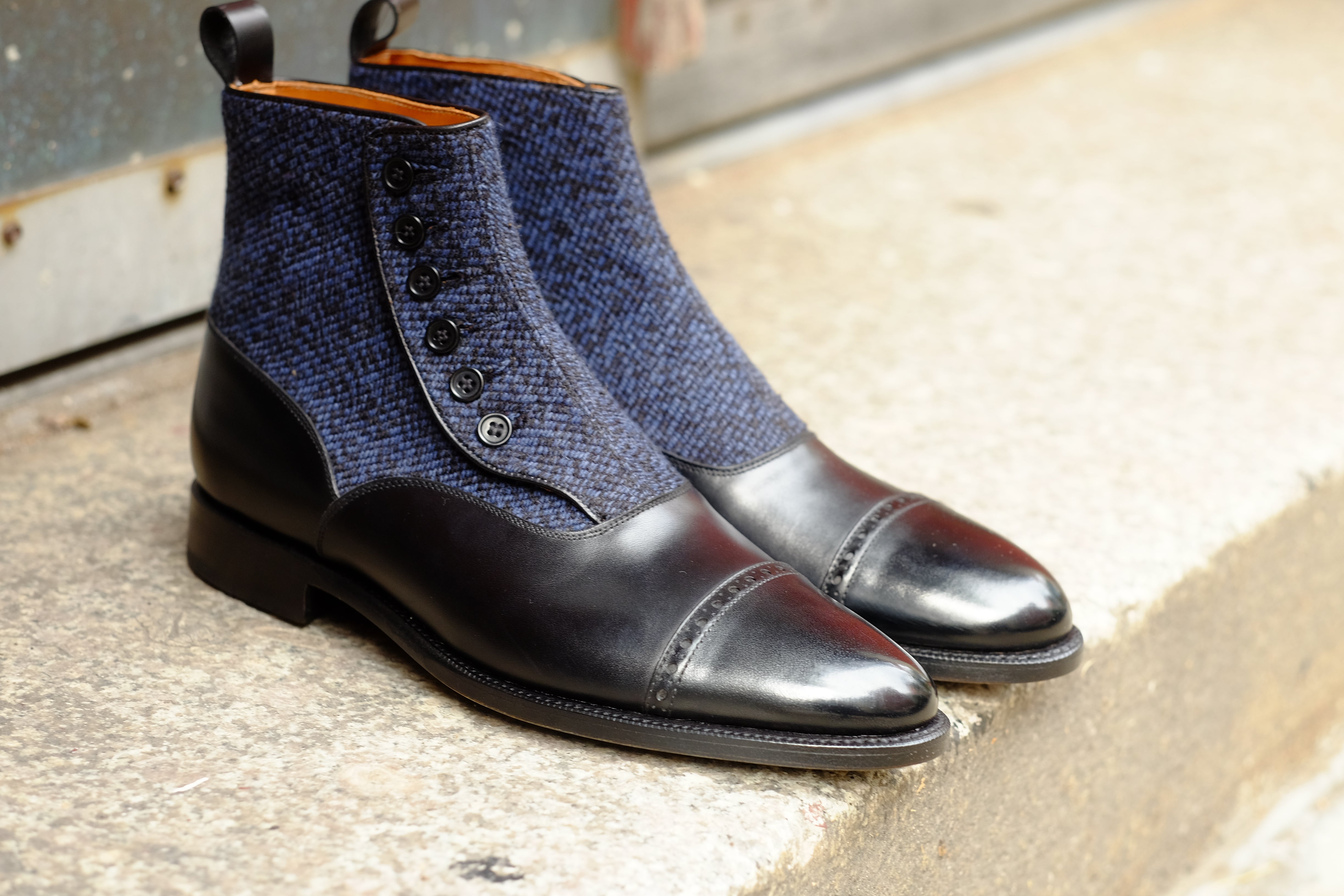 Carkeek MTO Black Calf Blue Poulsbo TMG Last Single Leather Sole