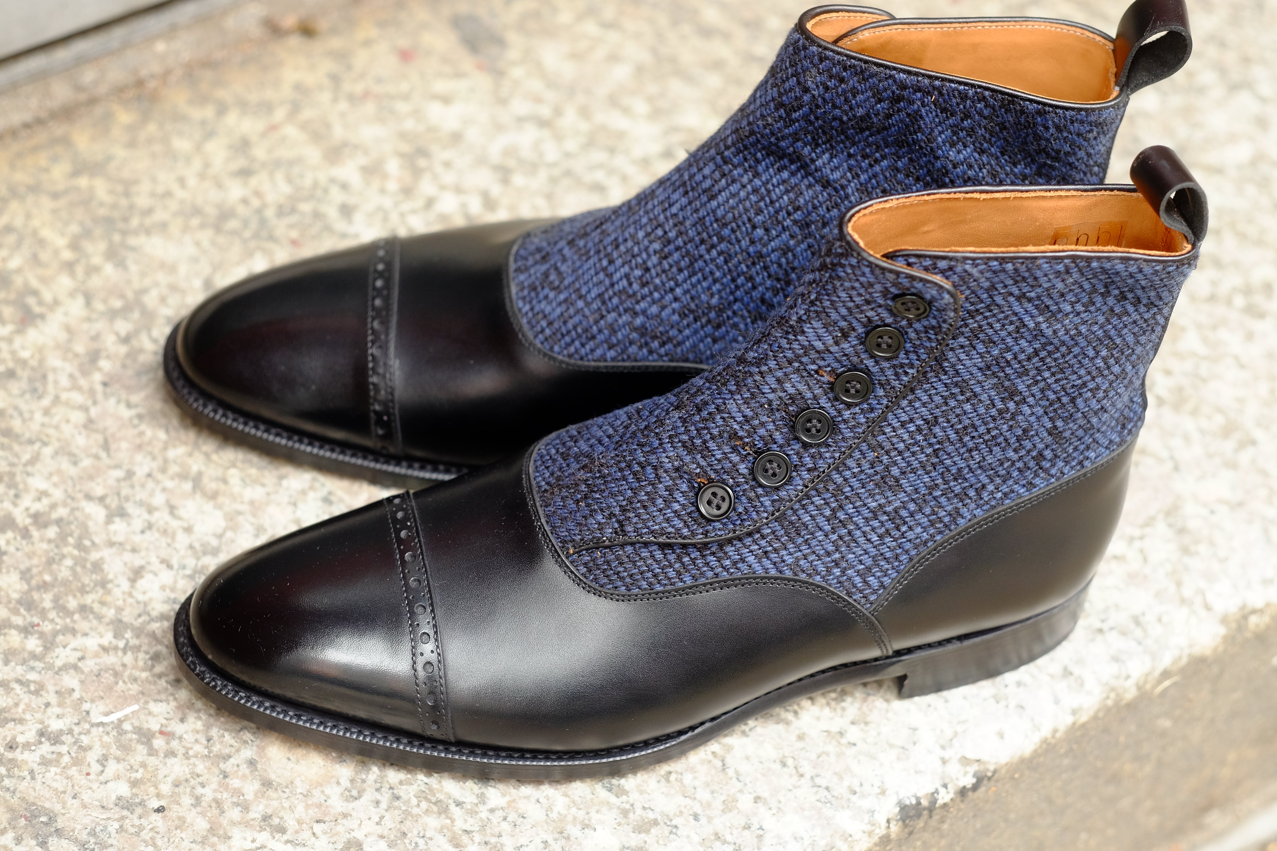 Carkeek MTO Black Calf Blue Poulsbo TMG Last Single Leather Sole