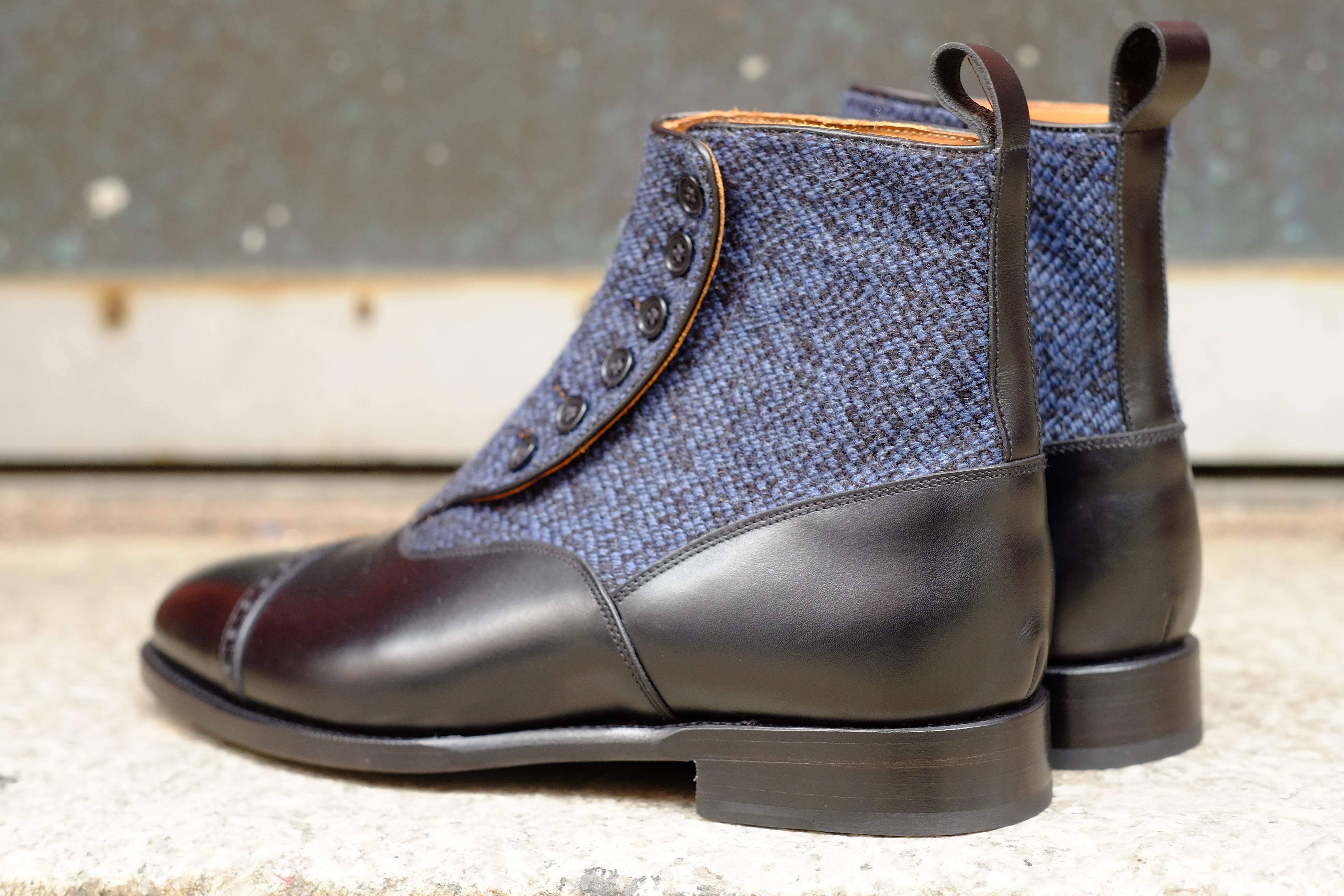 Carkeek MTO Black Calf Blue Poulsbo TMG Last Single Leather Sole