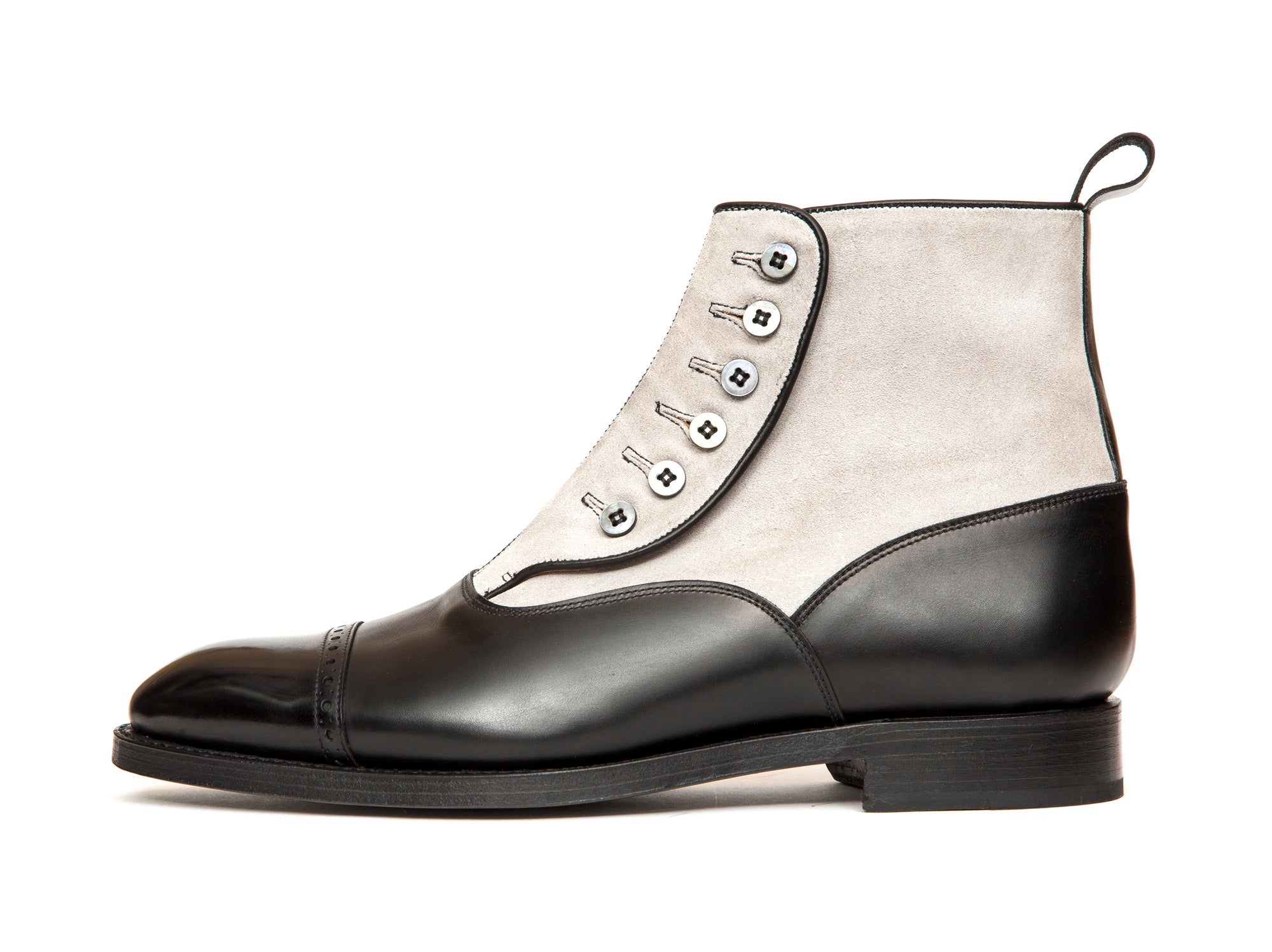 Carkeek MTO Black Calf Pearl Suede NGT Last Double Leather Sole - Order Now