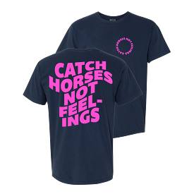 Catch Horses - Navy Tee: Affordable and Stylish Horse-themed T-Shirt for Horse Lovers