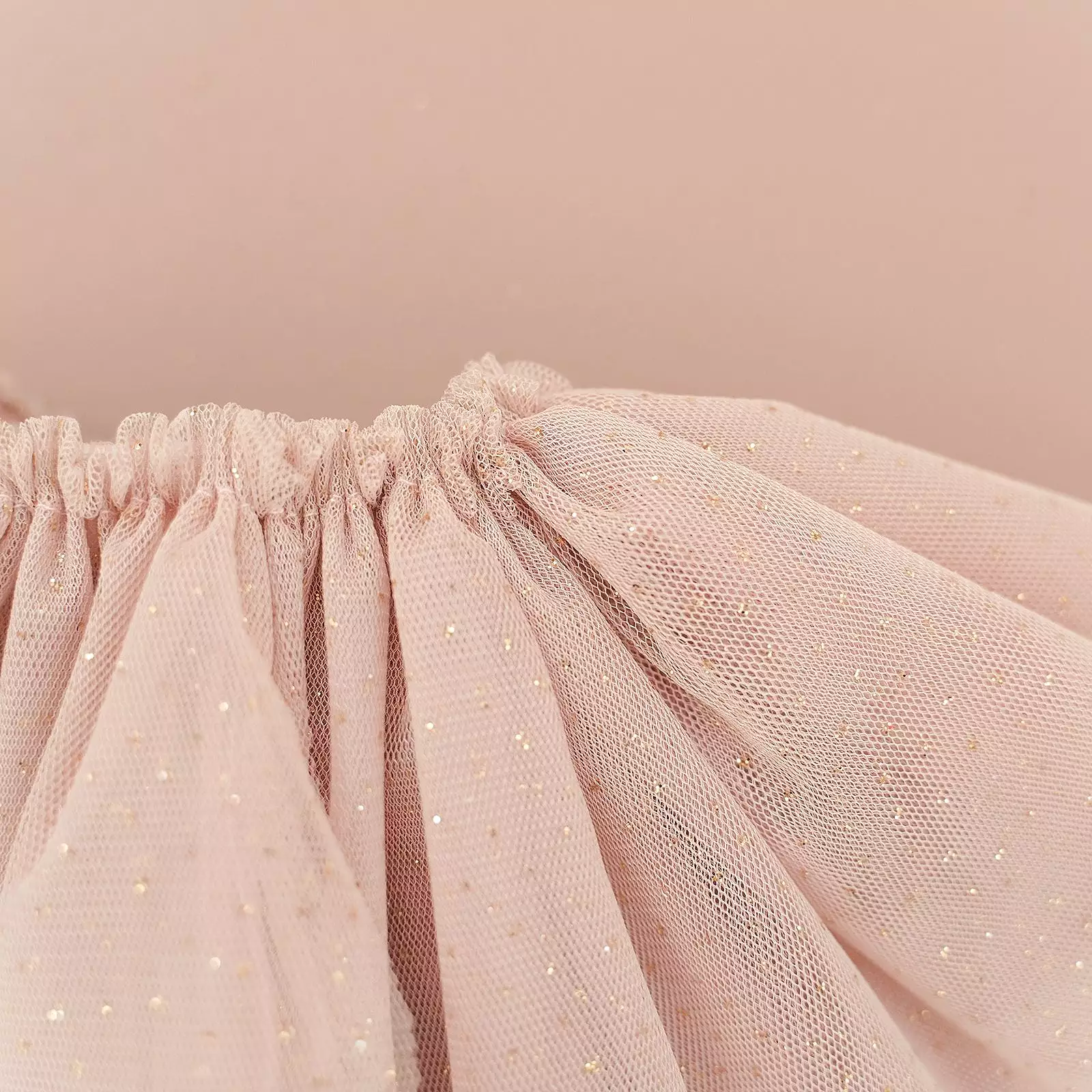 Champagne Tutu Skirt with Frills in Dark Blush Tulle