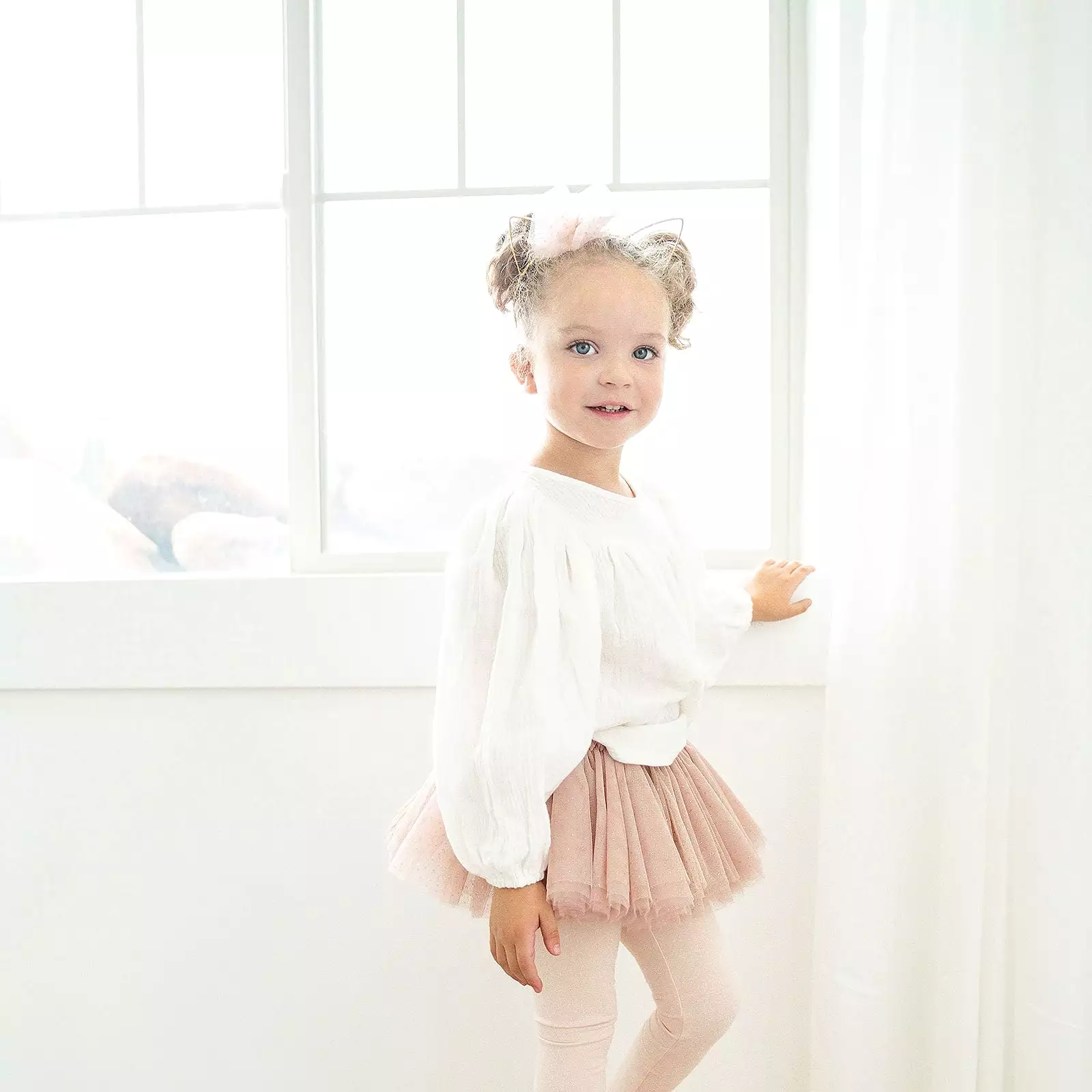 Champagne Tutu Skirt with Frills in Dark Blush Tulle