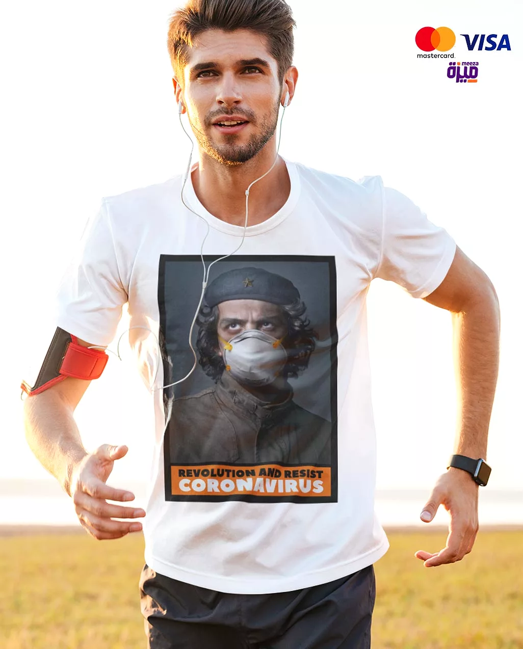 Che Guevara Corona Resistance T-shirt - White.