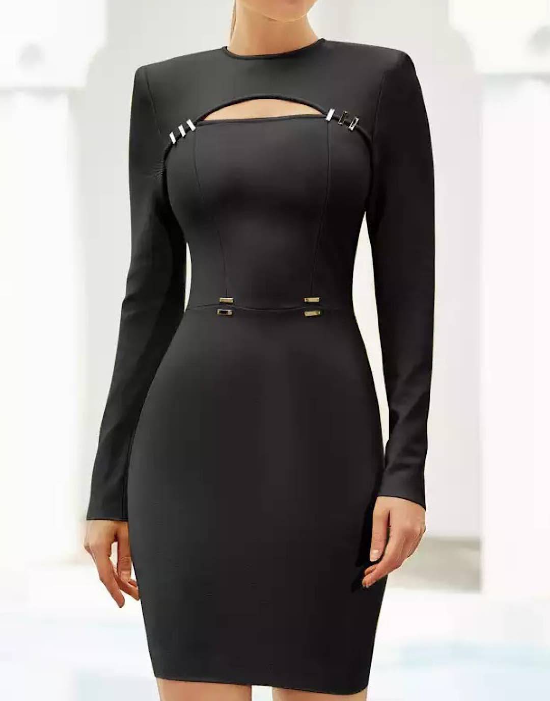 Cleavage Cutout Bodycon Dress