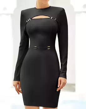 Cleavage Cutout Bodycon Dress