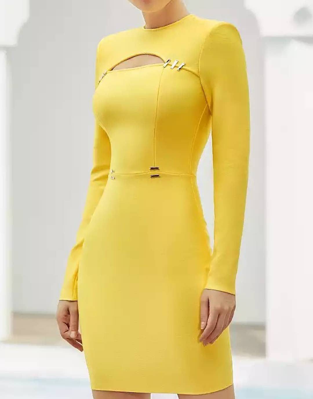 Cleavage Cutout Bodycon Dress