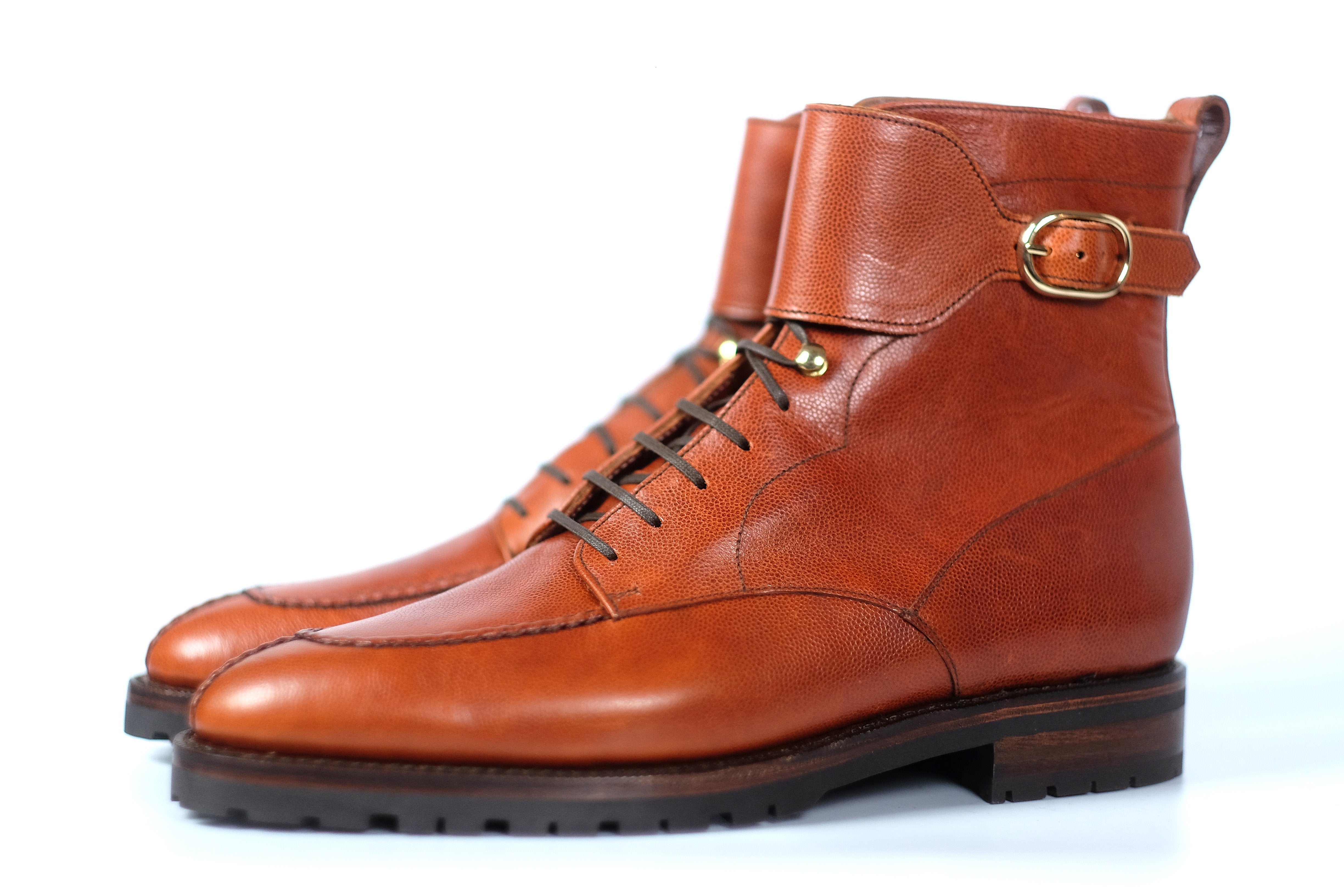 Colville MTO Cognac Pin Grain TMG Last Commando Sole - Google SEO Result: Colville - Cognac Pin Grain Leather - Made to Order - 