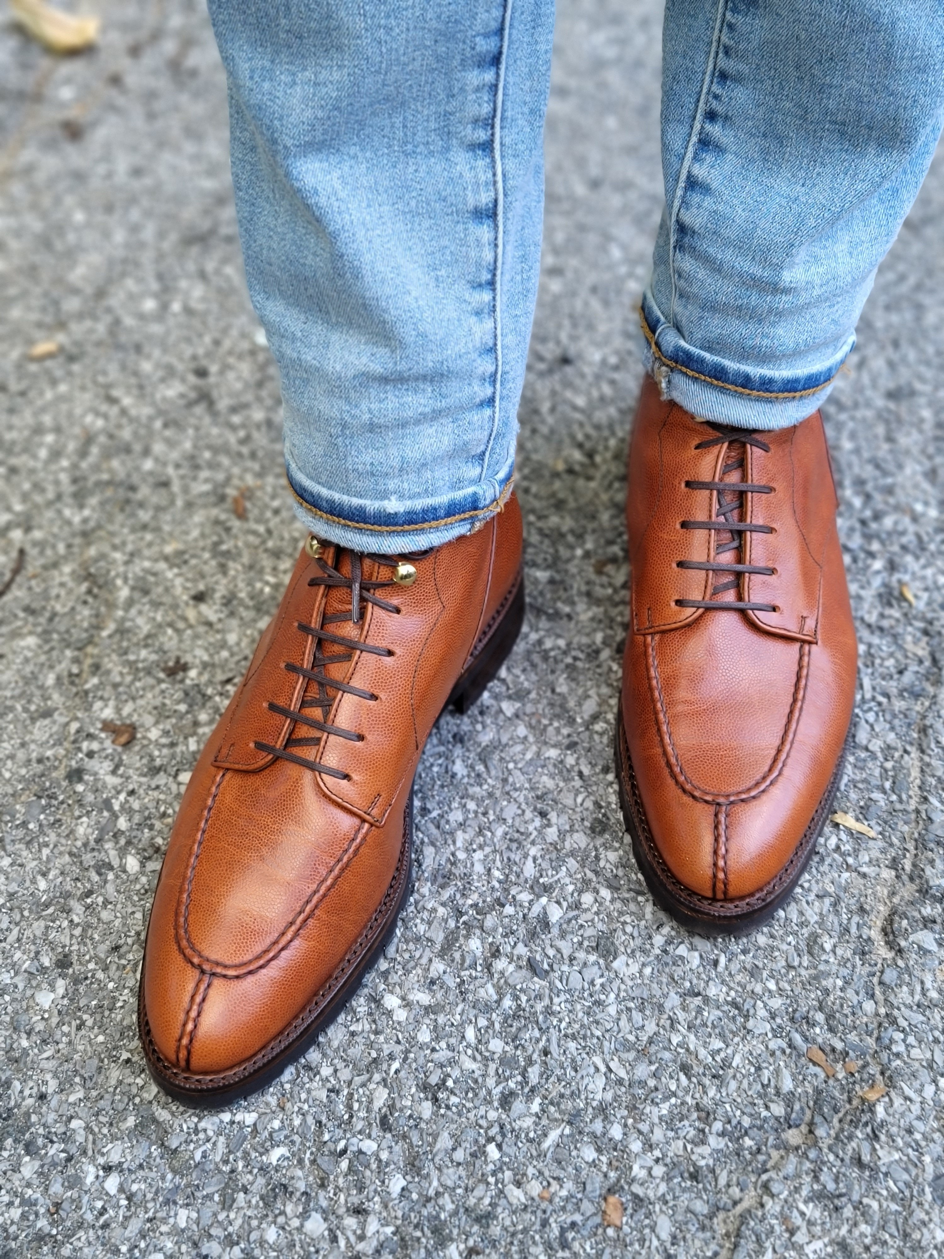 Colville MTO Cognac Pin Grain TMG Last Commando Sole - Google SEO Result: Colville - Cognac Pin Grain Leather - Made to Order - 