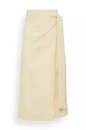 Cream Wrap Skirt