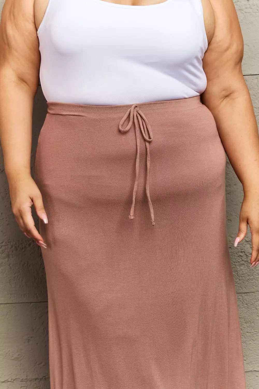 Culture Code Full Size Flare Maxi Skirt Chocolate