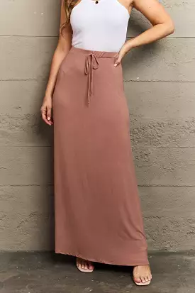 Culture Code Full Size Flare Maxi Skirt Chocolate