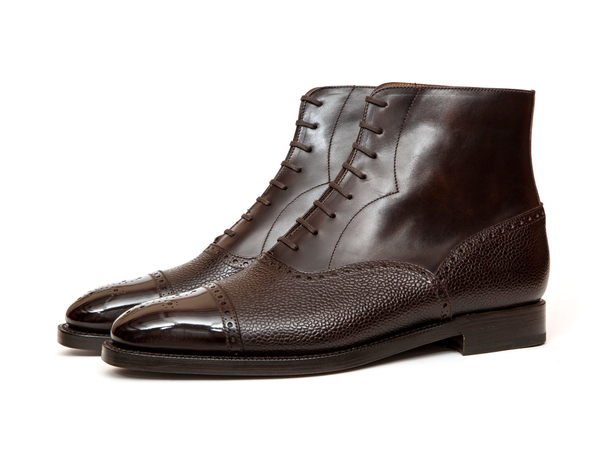 David Dark Brown Museum Calf Dark Brown Scotch Grain Calf LPB Last Double Leather Sole