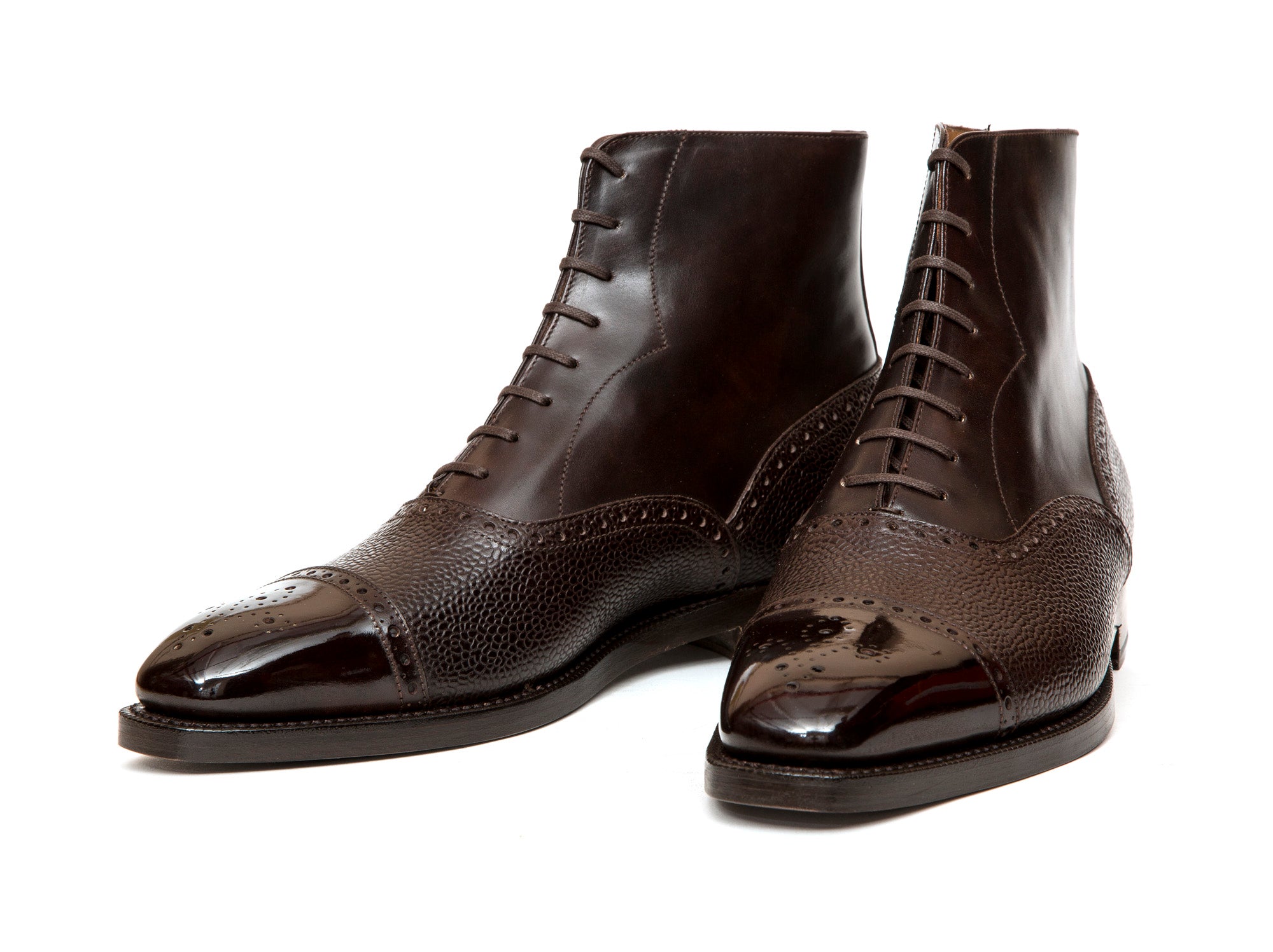 David Dark Brown Museum Calf Dark Brown Scotch Grain Calf LPB Last Double Leather Sole