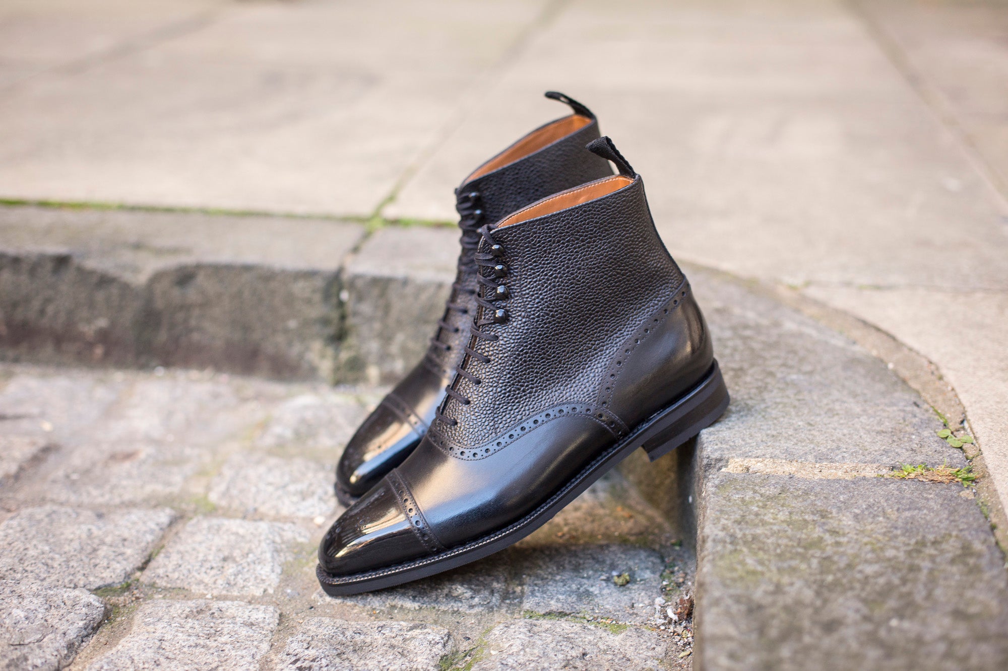 David MTO Black Calf Black Country Calf LPB Last City Rubber Sole - Shop Now