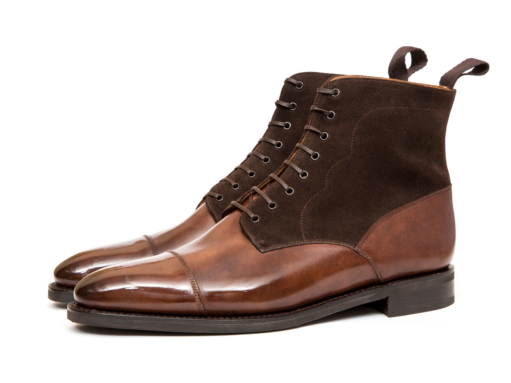 Delridge Walnut Museum Calf Bitter Chocolate Suede LPB Last City Rubber Sole - Google SEO result.