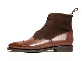 Delridge Walnut Museum Calf Bitter Chocolate Suede LPB Last City Rubber Sole - Google SEO result.