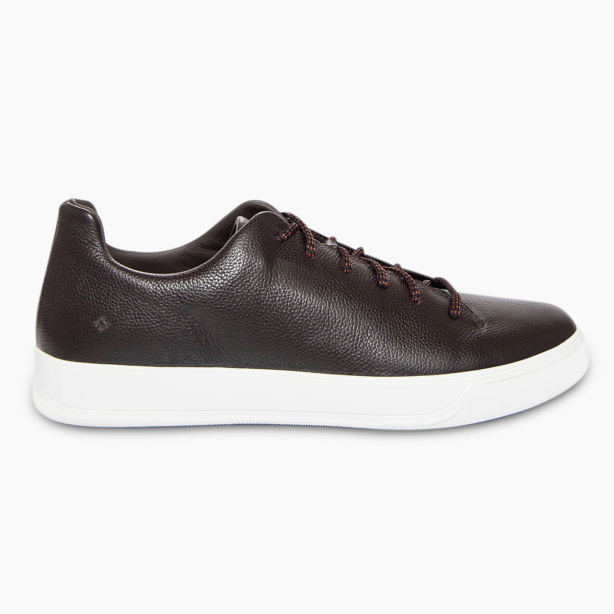 Dermot calfskin leather sneaker - testa di moro