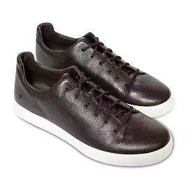 Dermot calfskin leather sneaker - testa di moro