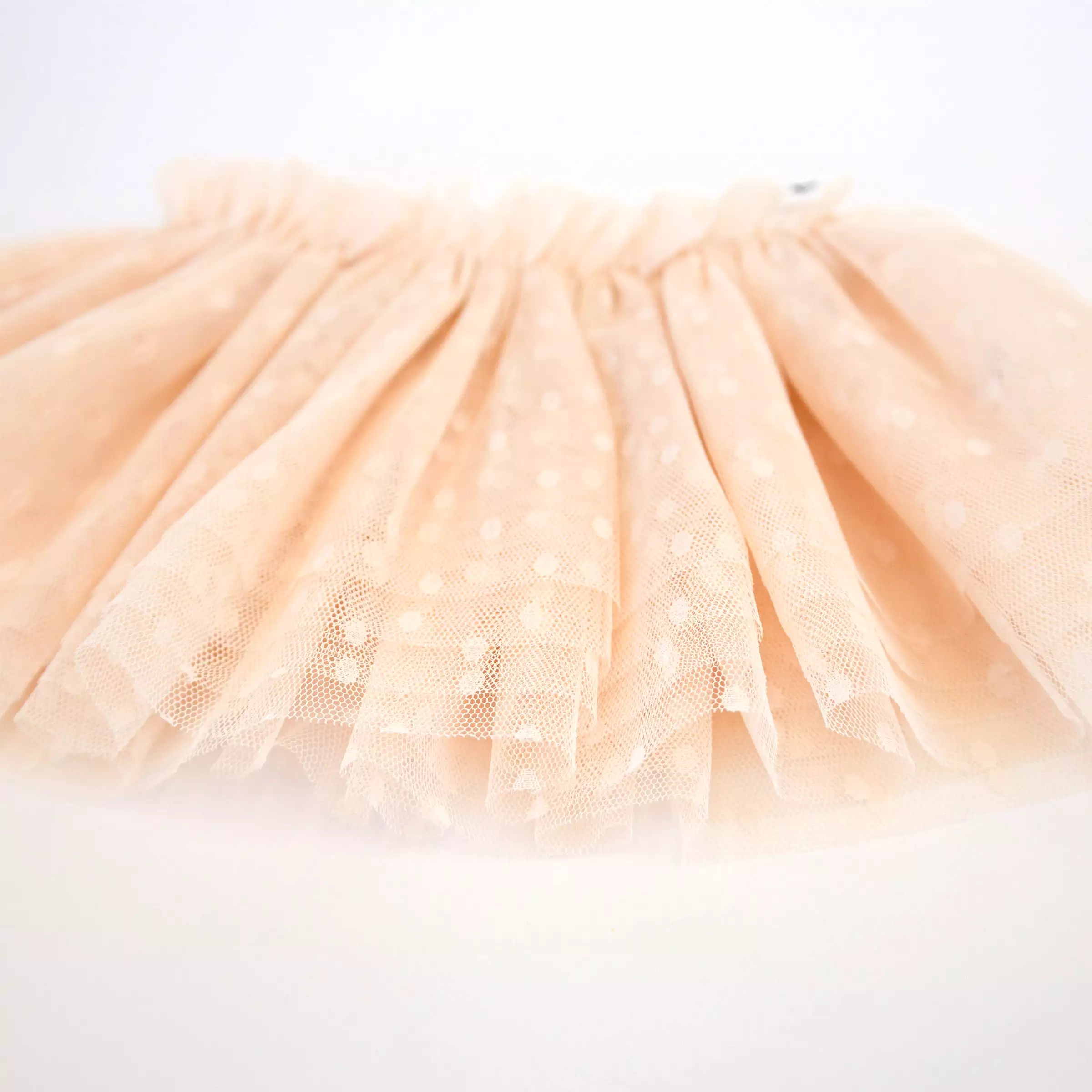 Dotted Mesh Frill Tutu Skirt - Natural, perfect for babies!