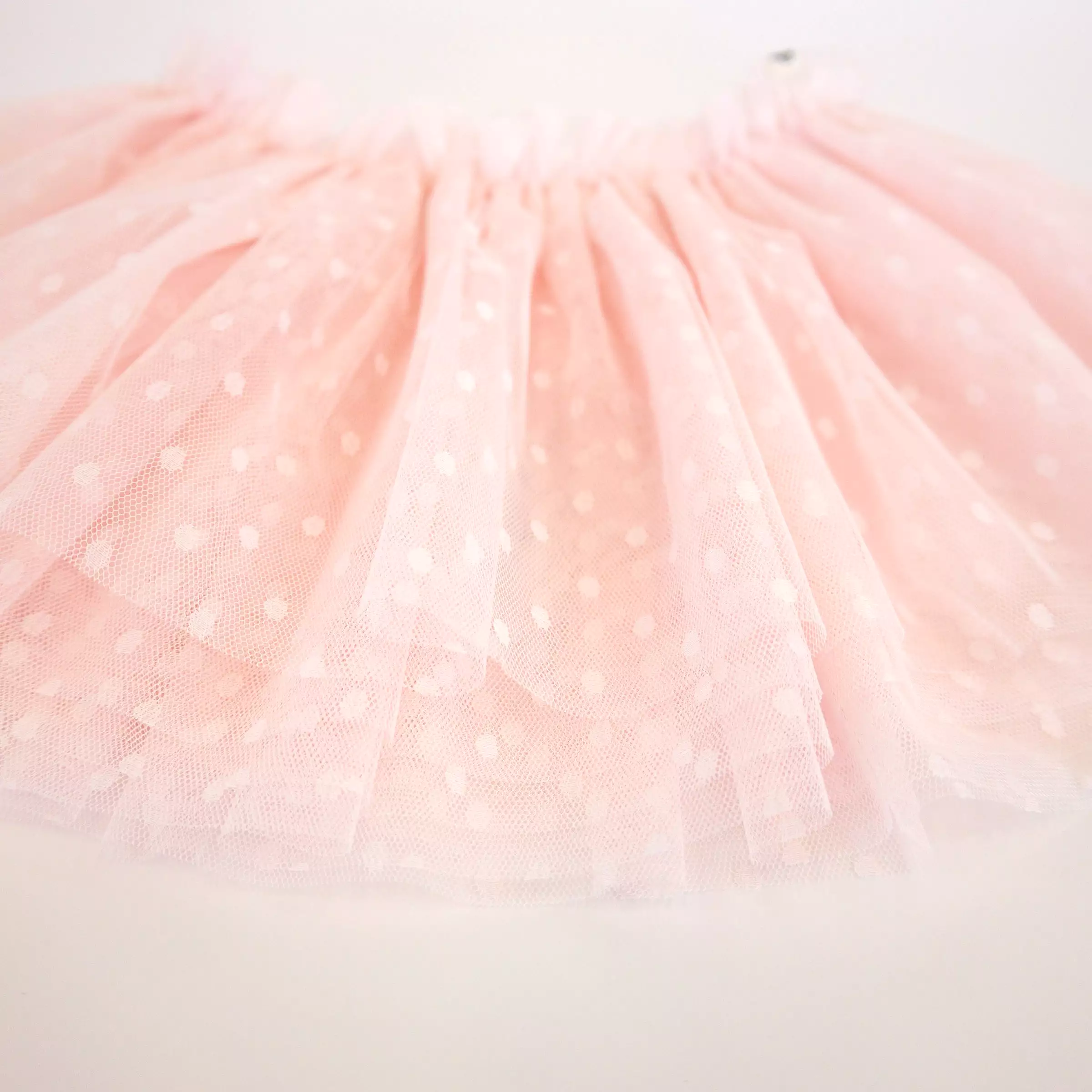 Dotted Mesh Frill Tutu Skirt - Pale Pink - Shop Now!