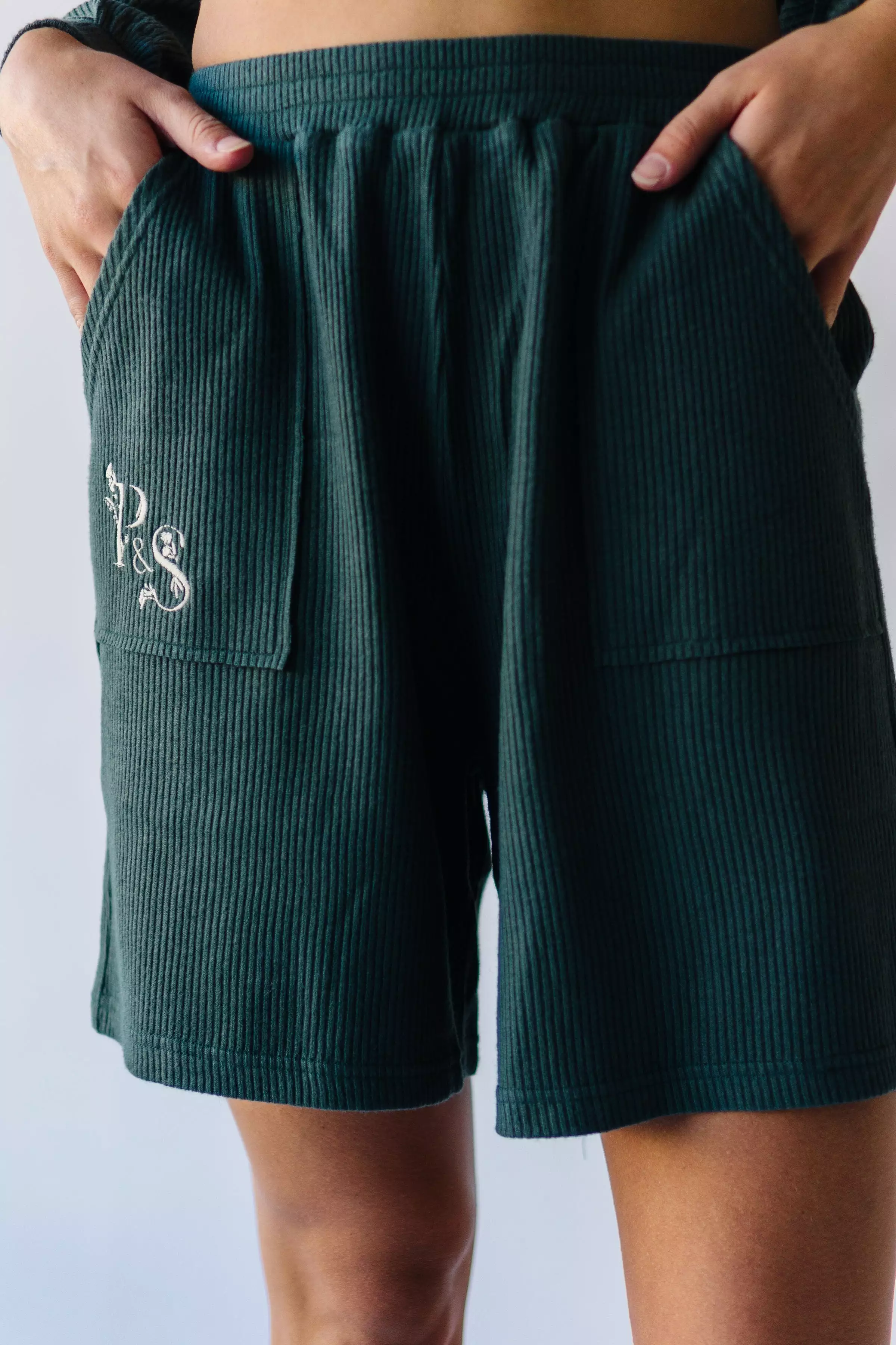 Du Sol Cozy Ribbed Shorts, Teal