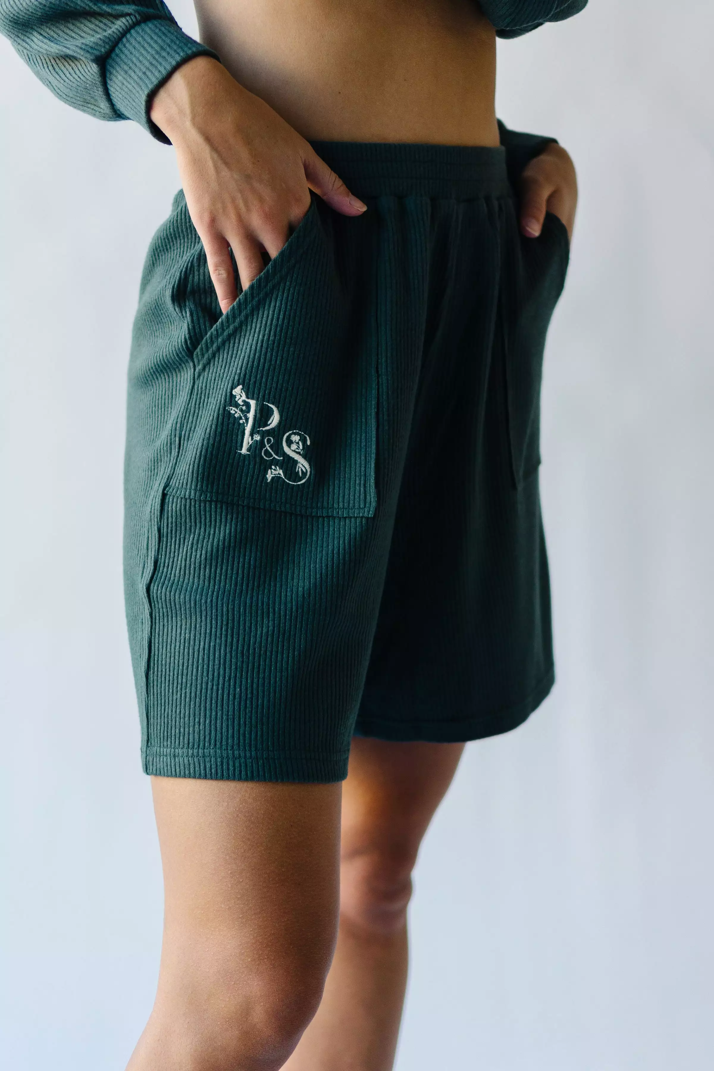 Du Sol Cozy Ribbed Shorts, Teal