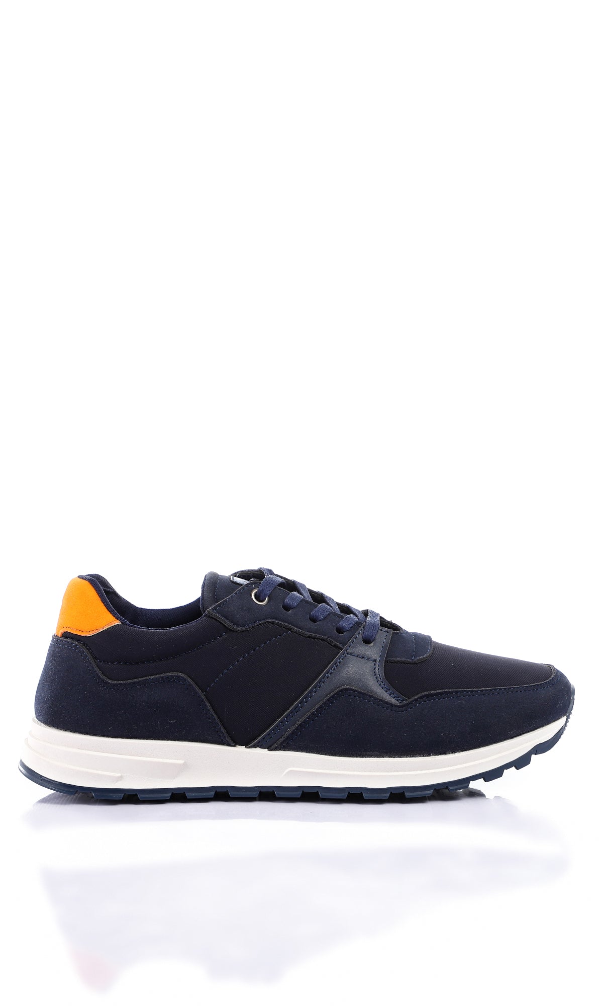 Fashionable Lace Up Casual Shoes Navy Blue Orange - Buy Online