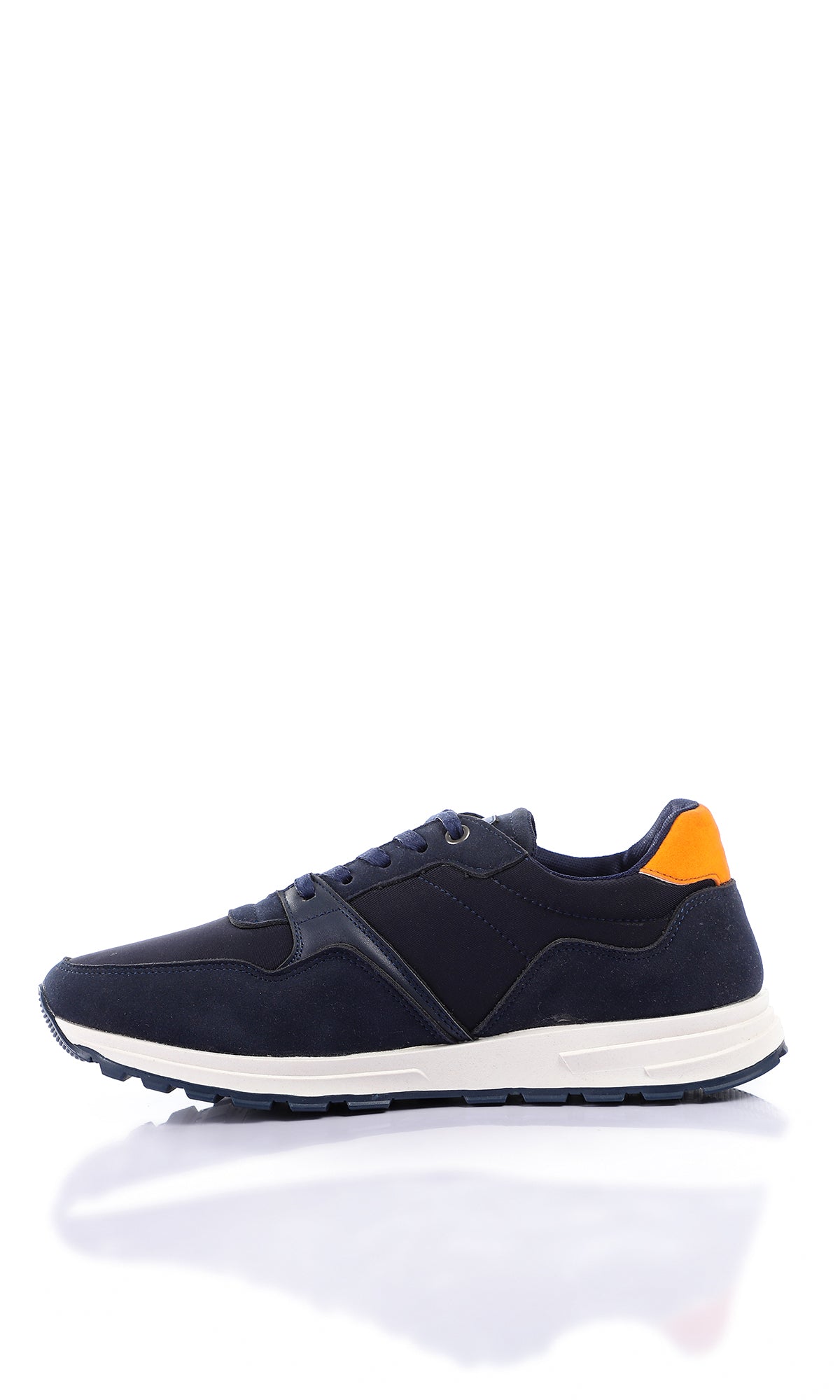 Fashionable Lace Up Casual Shoes Navy Blue Orange - Buy Online