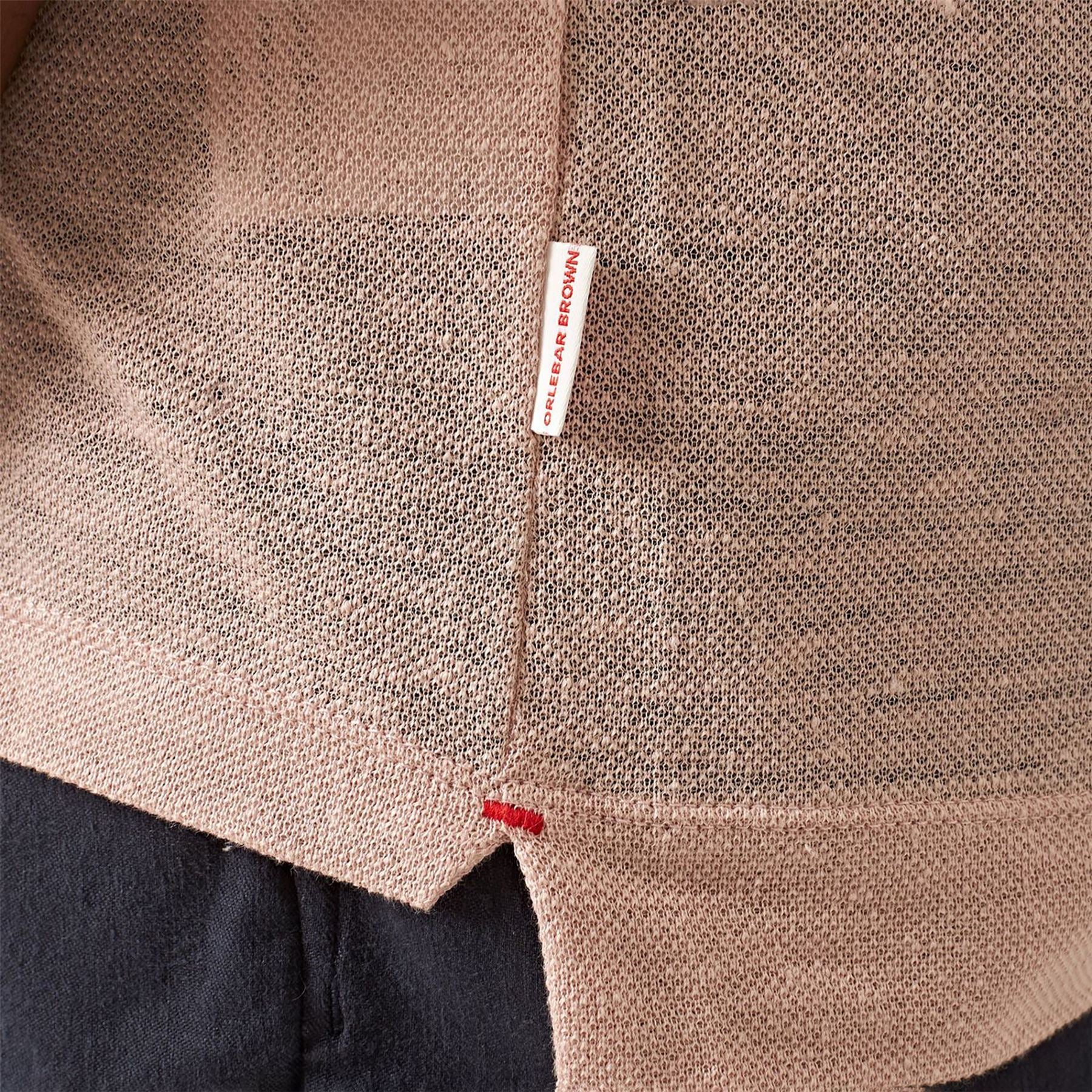 Felix Linen Pique Polo in Seashell Pink for Spring/Summer 2024