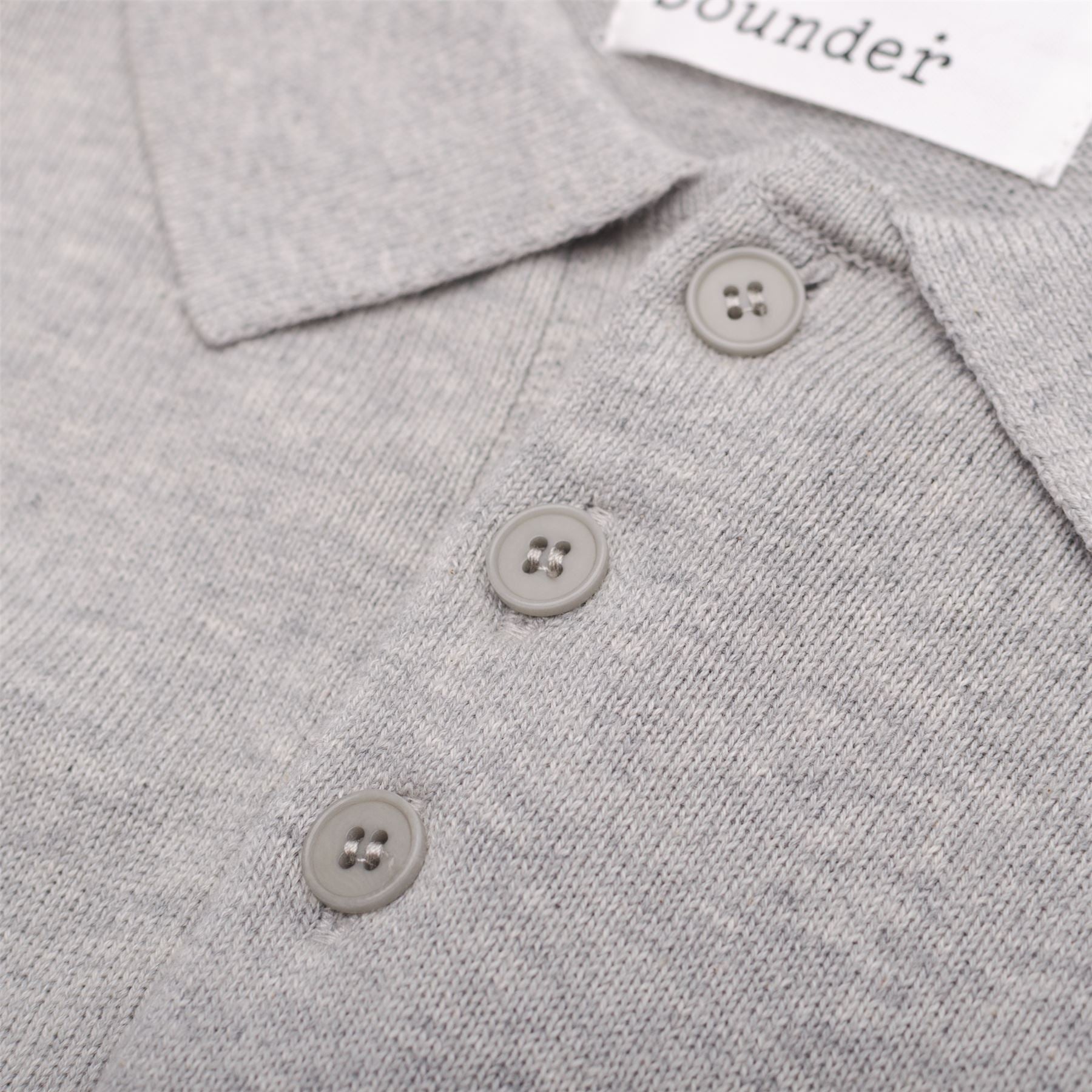 Fine Cut Polo LS Light Grey Melange