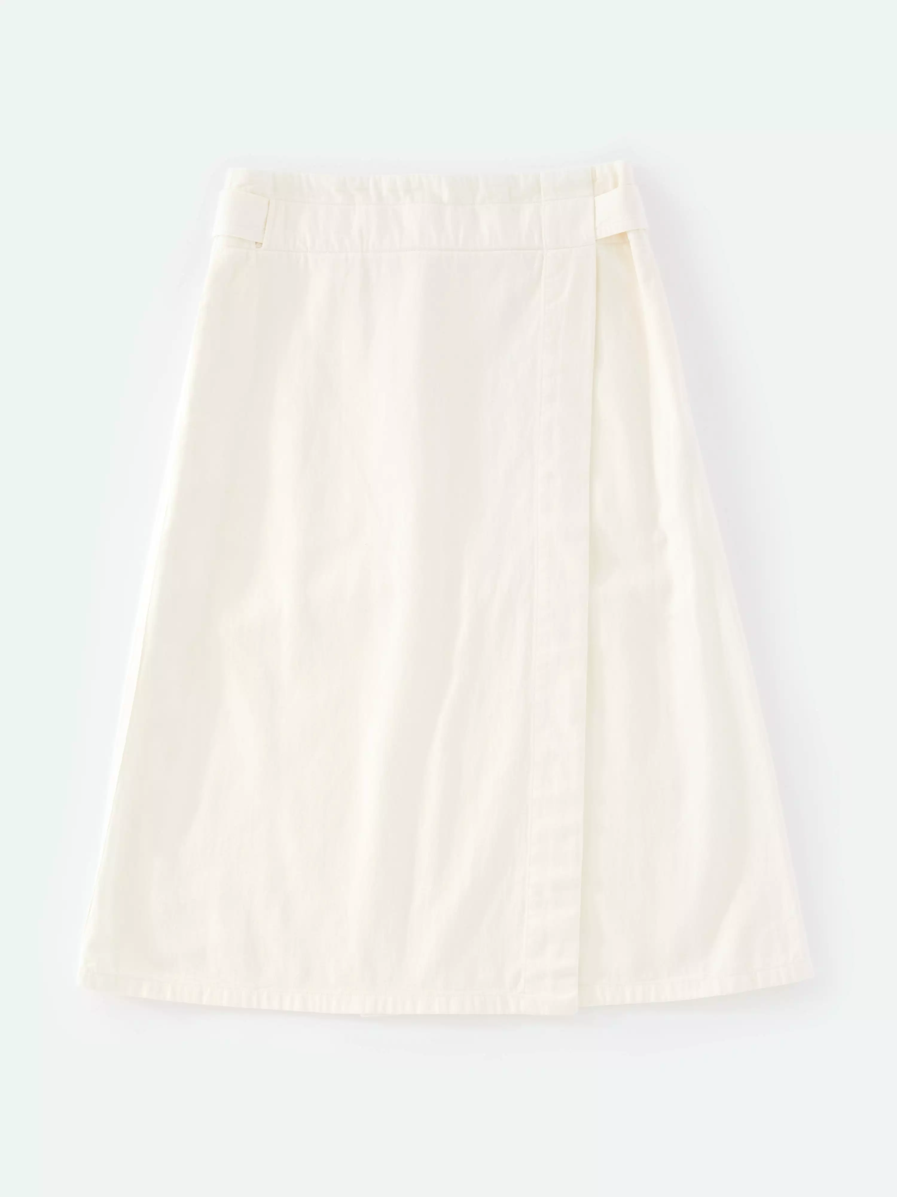 Foley Denim Skirt Parchment price sizing reviews