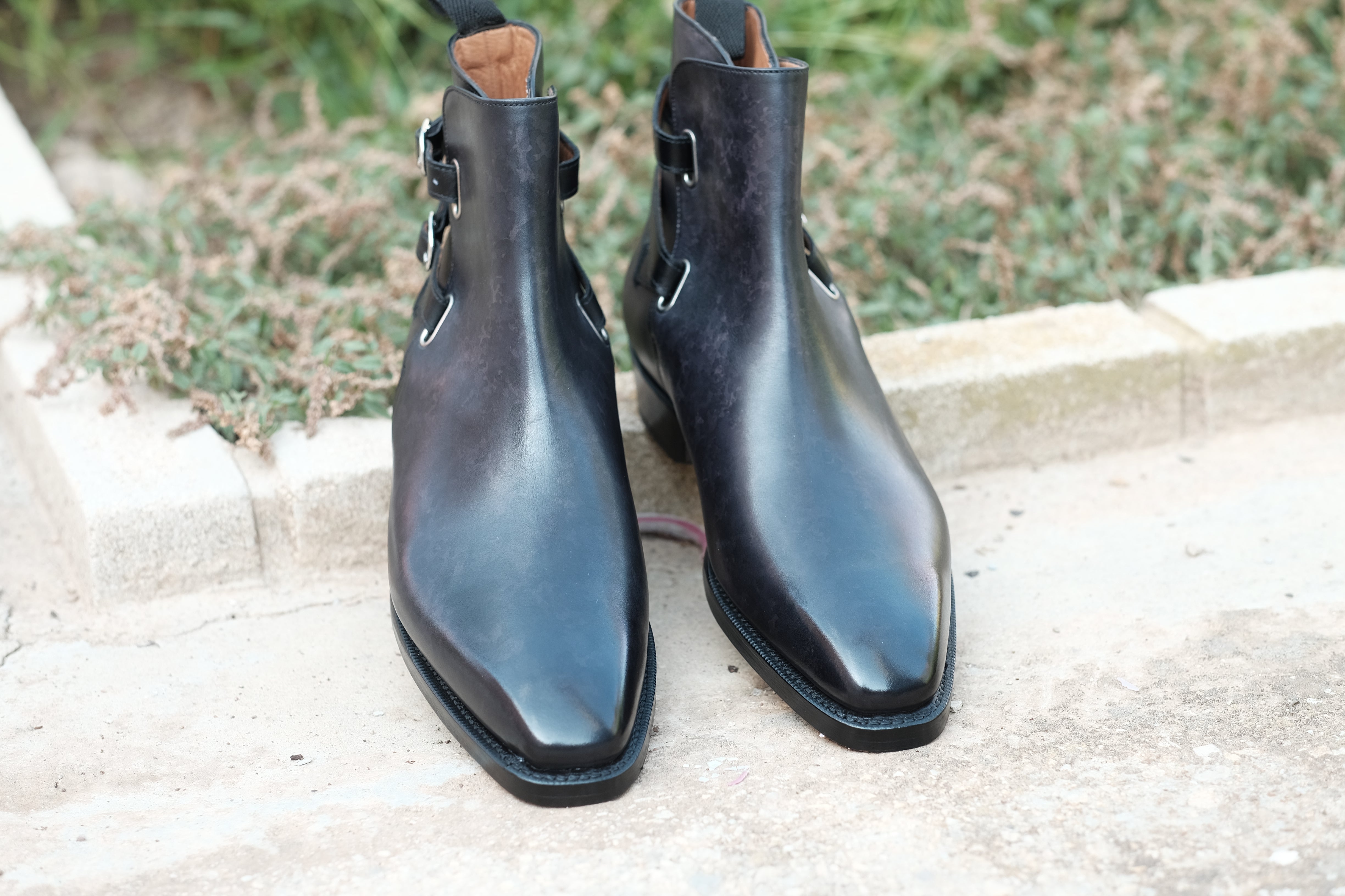 Genesee black marble patina MTO MGF last double leather sole