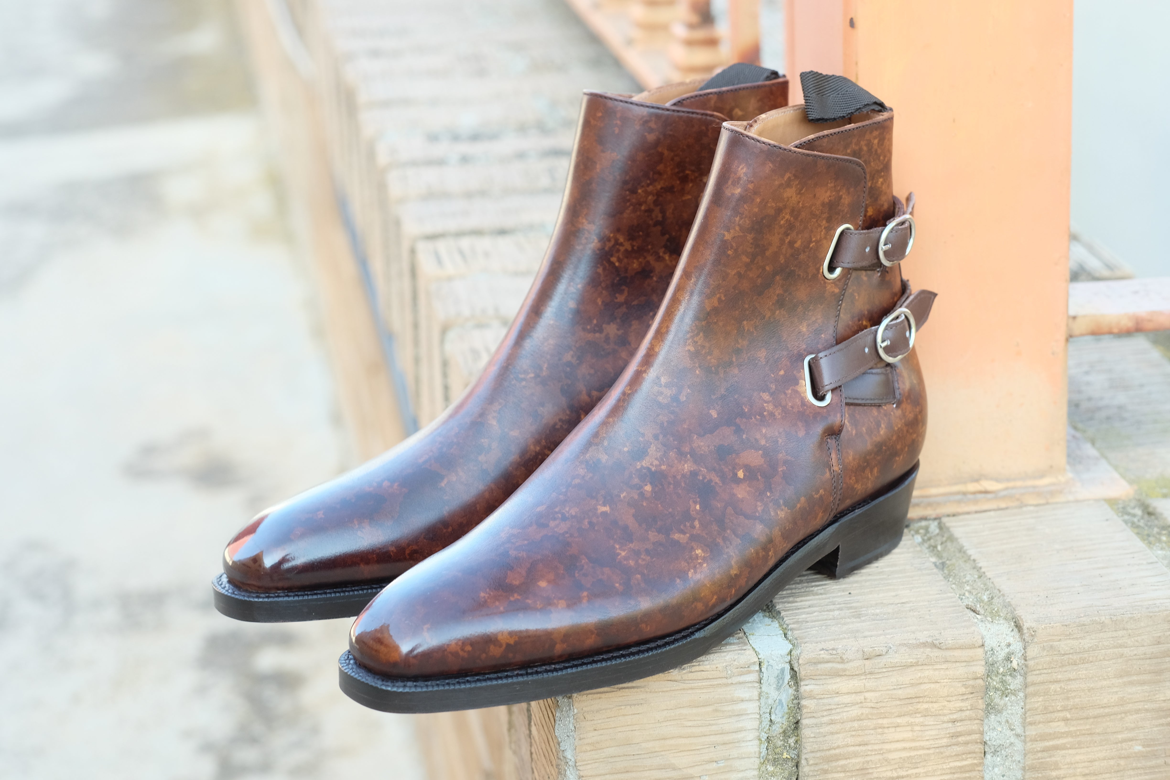 Genesee Copper Marble Patina MTO MGF Last Double Leather Sole